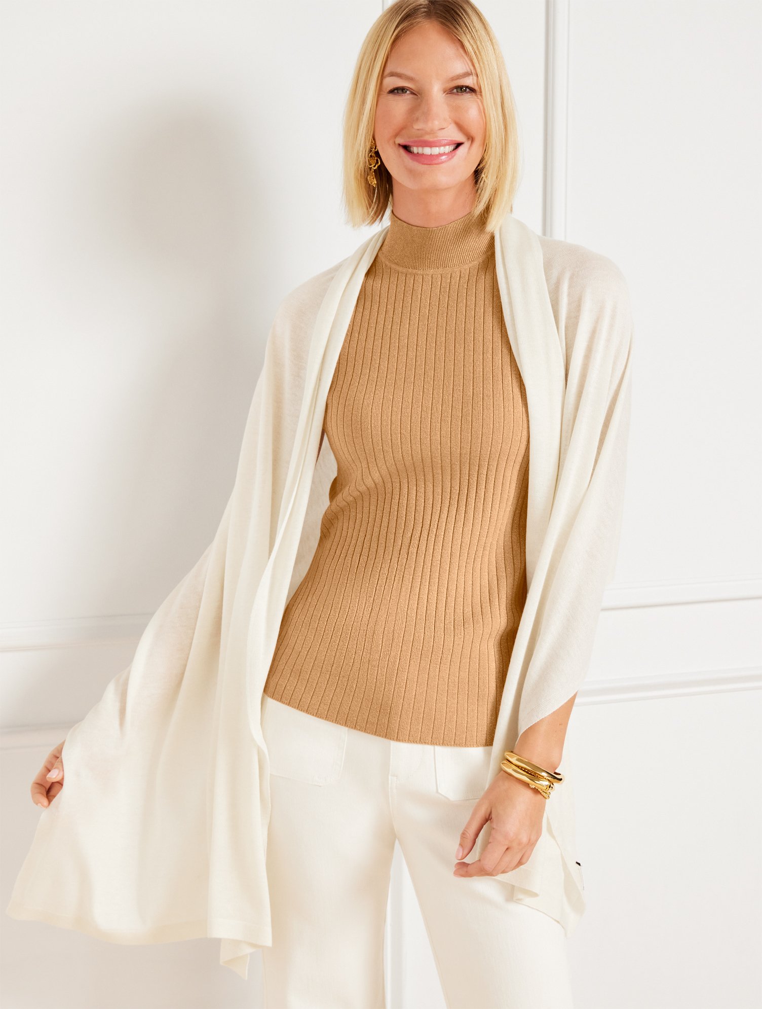 Talbots The Perfect Wrap - Ivory - 001  In Brown