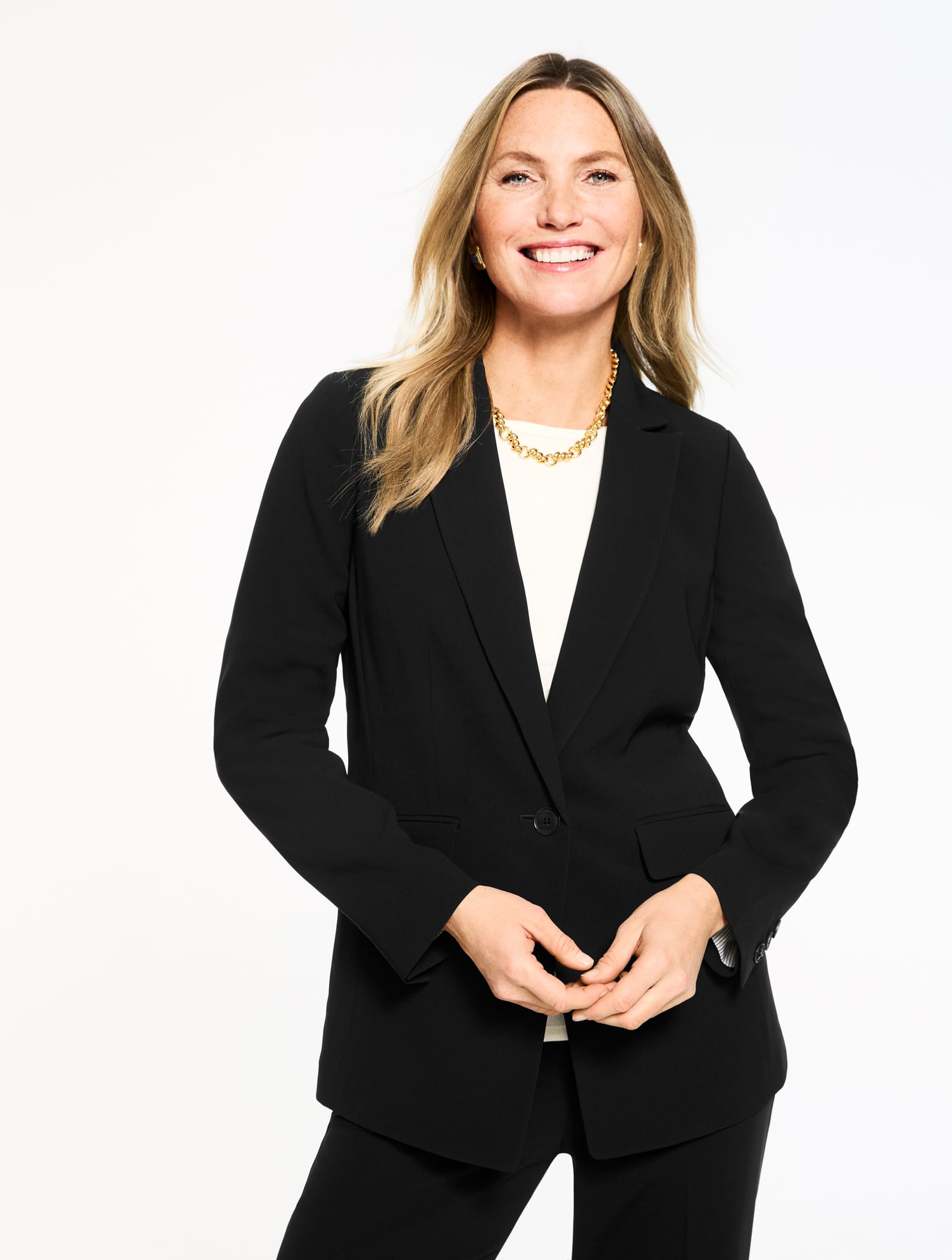Easy Travel Blazer - Black - 2 Talbots