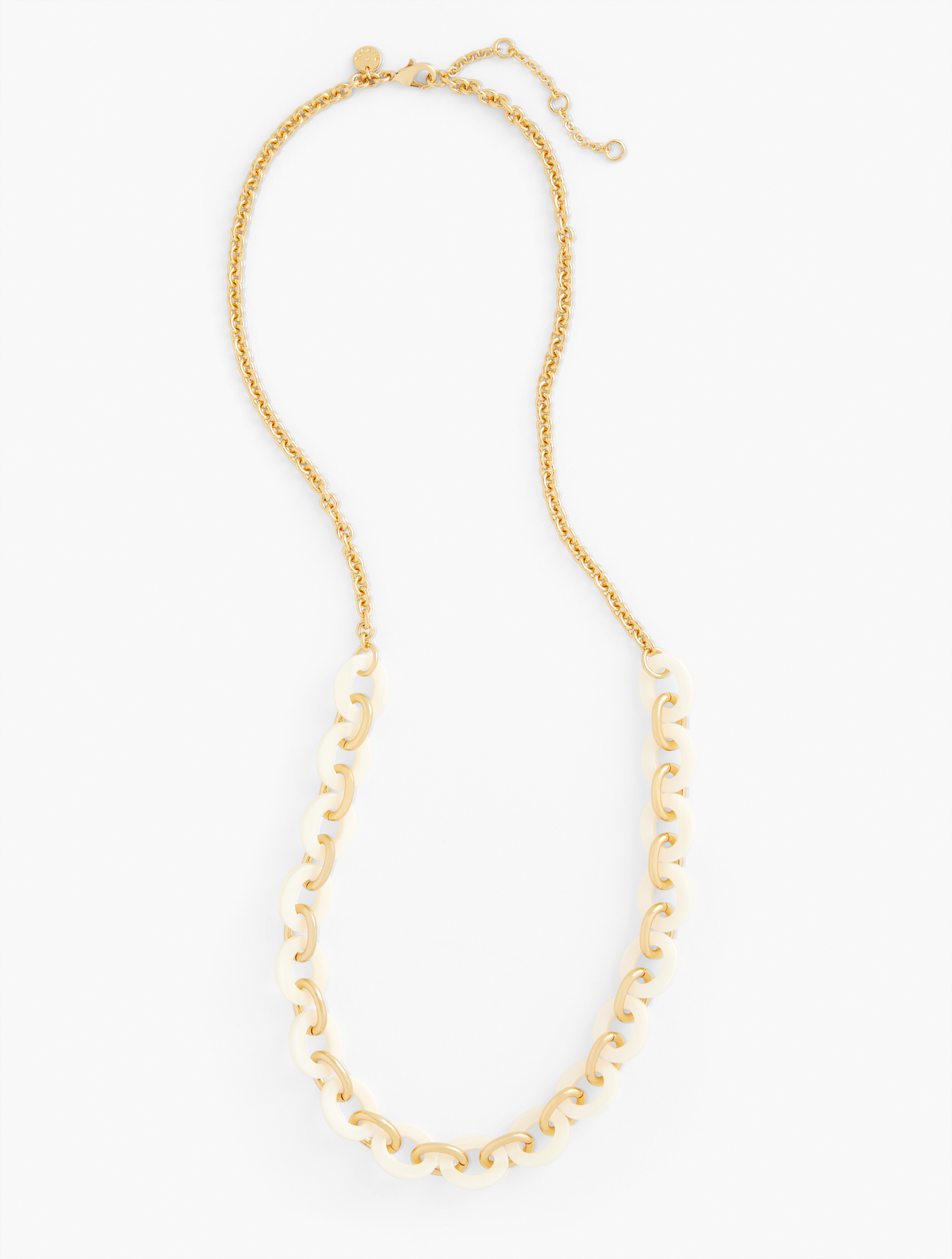 Talbots Two-tone Links Necklace - Ivory/gold - 001  In Ivory,gold