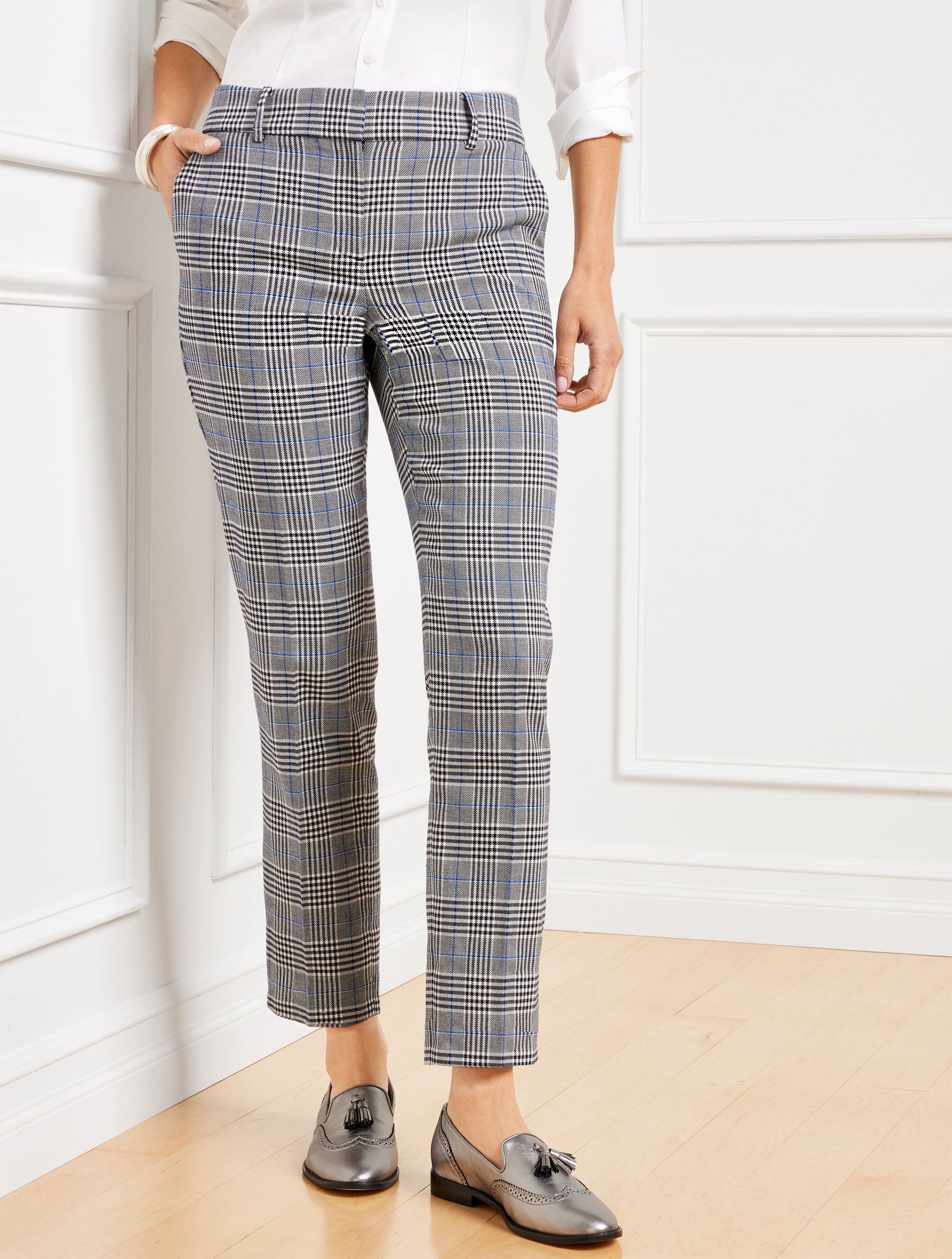 Talbots Hampshire Ankle Pants - Glen Plaid | Talbots