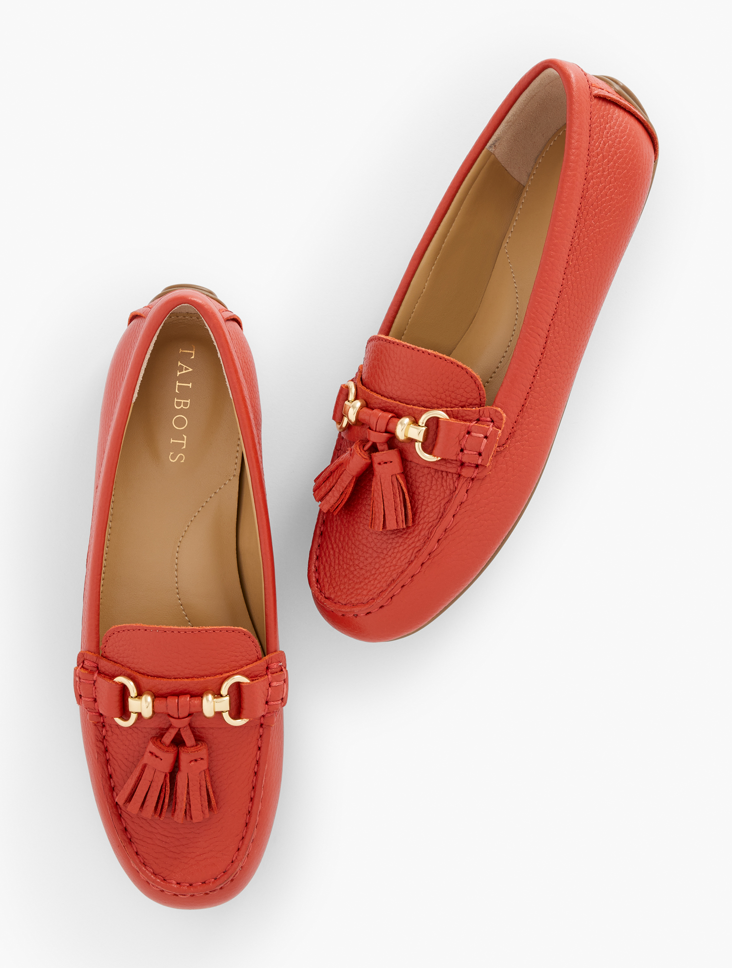 Talbots Everson Tassel Driving Moccasins Shoes - Leather - Cinnamon - 11m