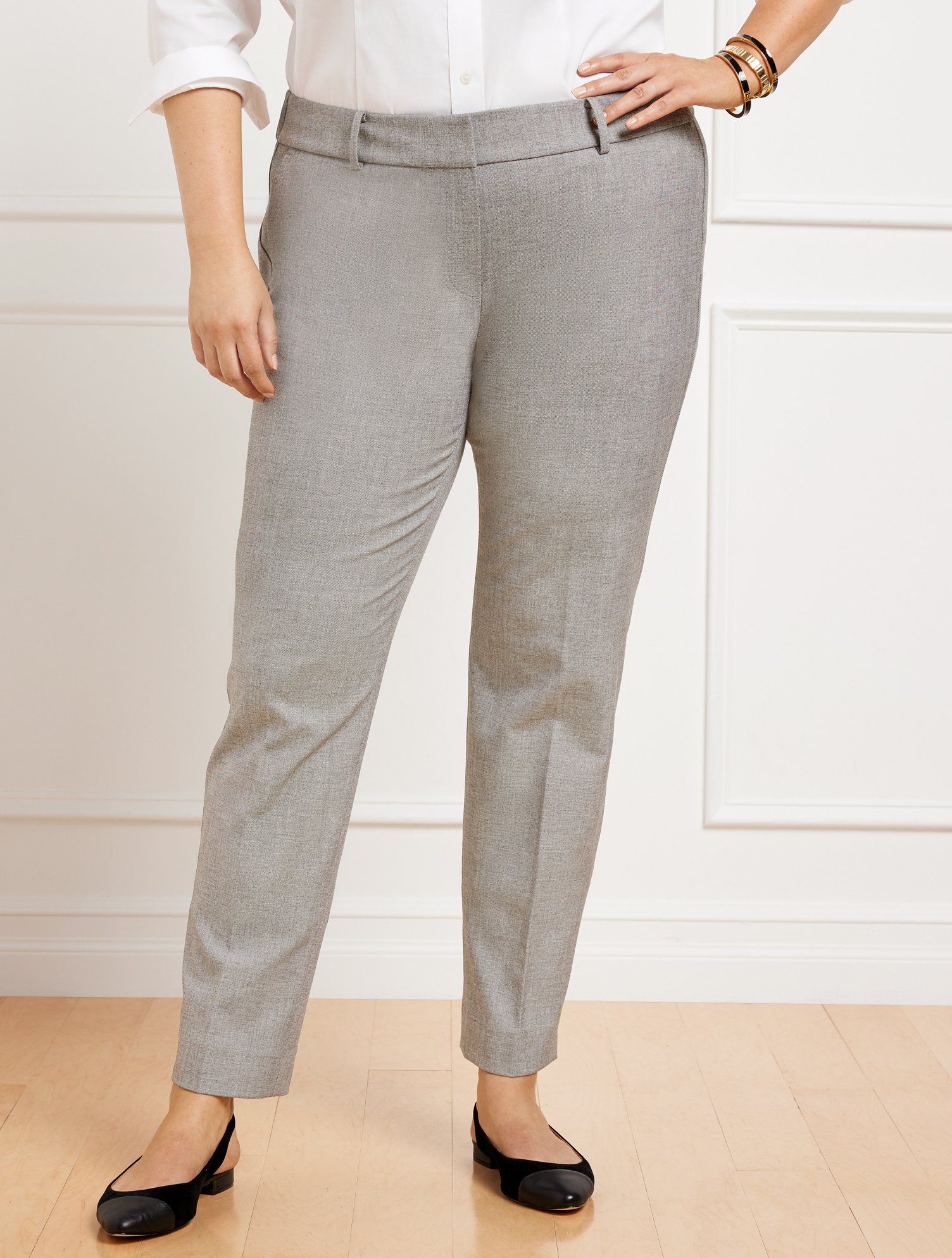 Talbots Hampshire Straight Ankle Pants - Textured