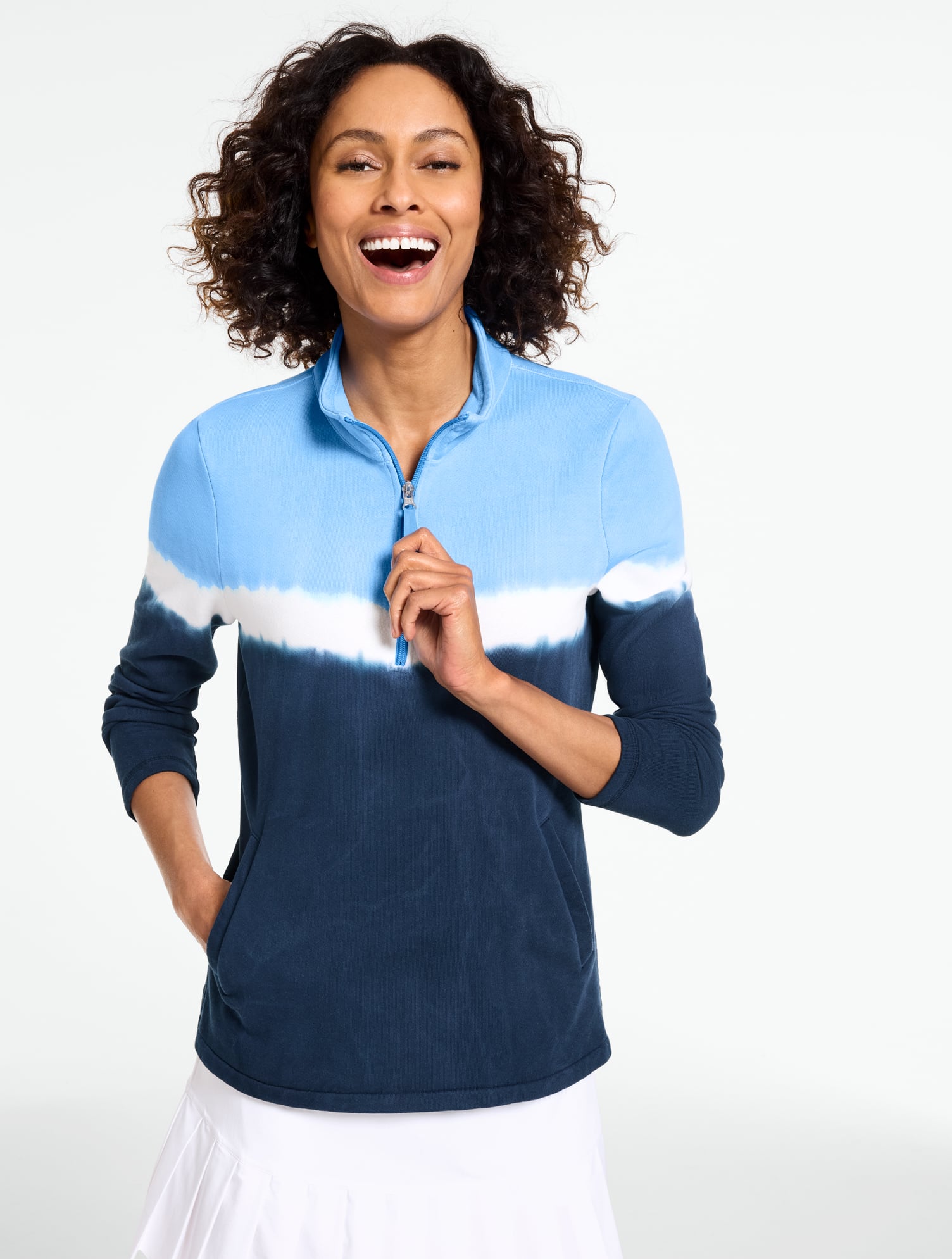 Cozy Cloud Half-Zip Pullover - Sketched Medallion | Talbots