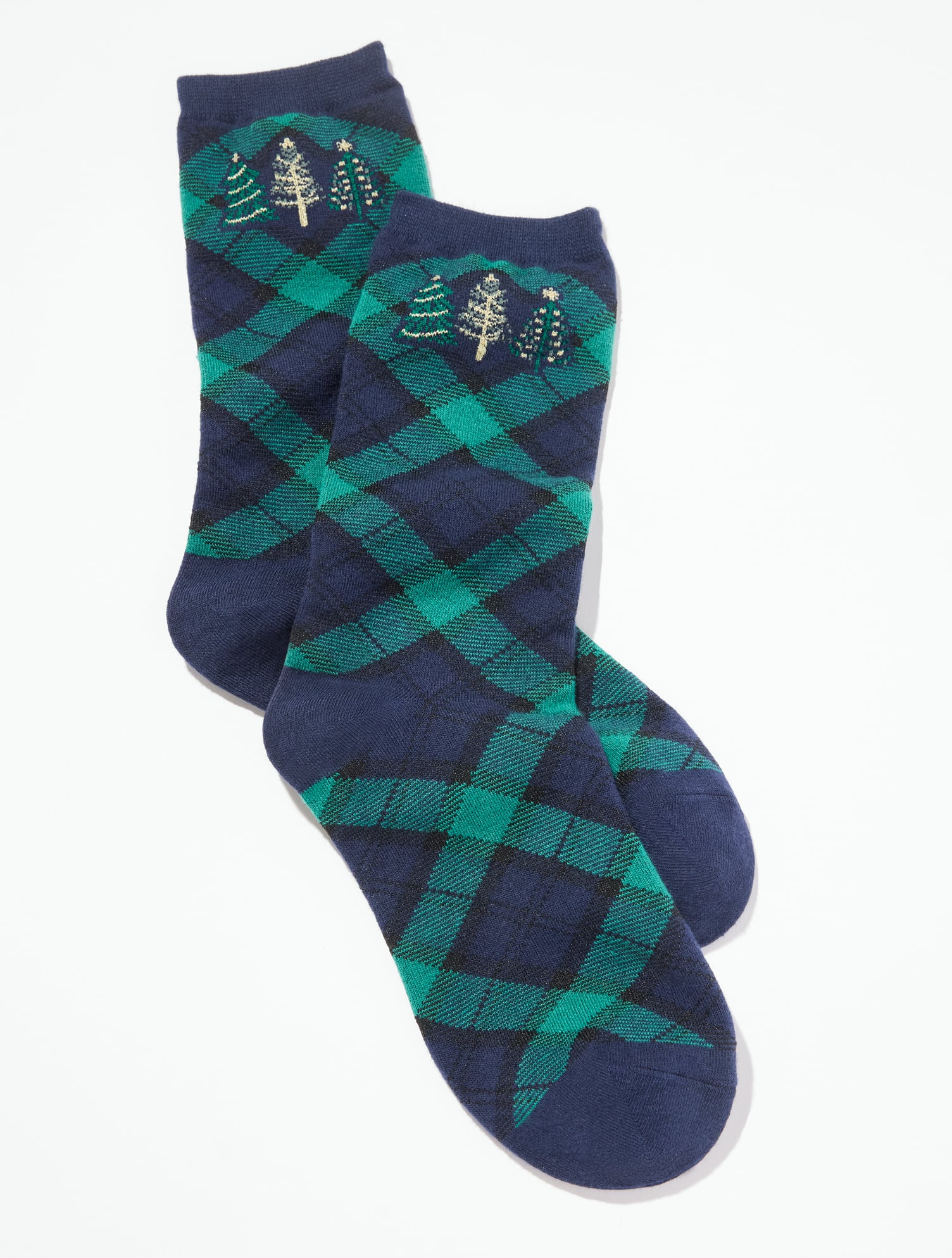Festive Trees Trouser Socks