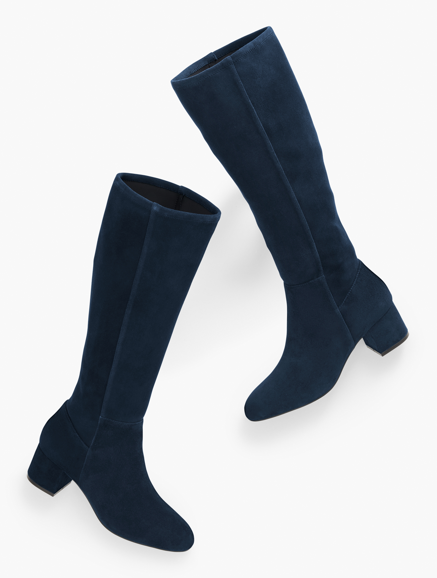 Sophie Stretch Suede Knee High Boots Talbots