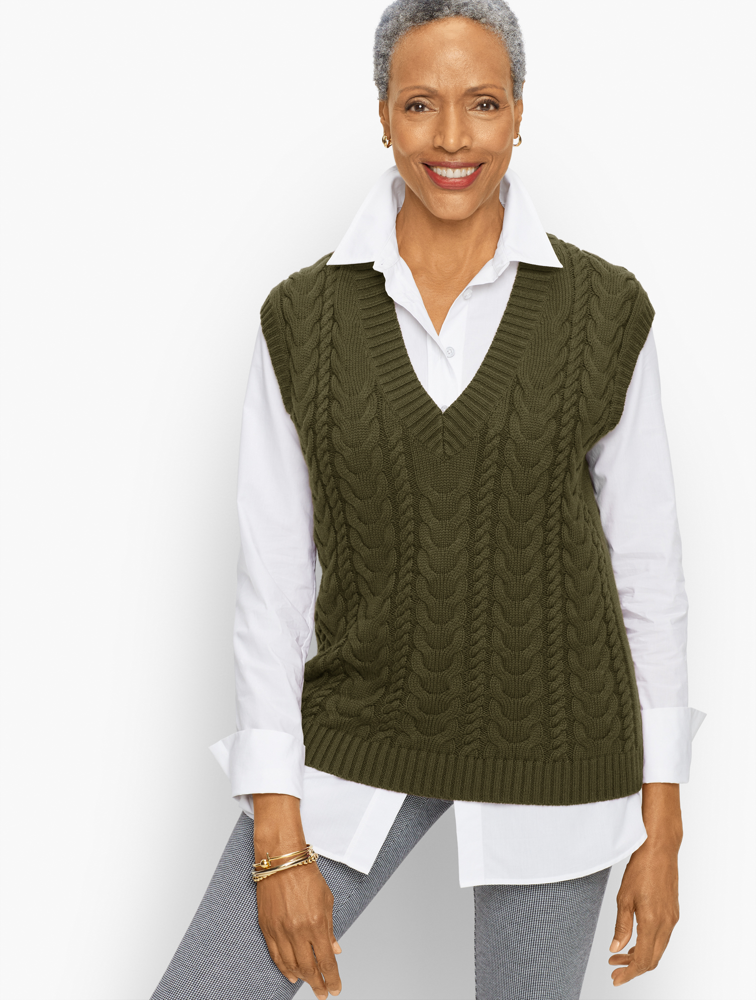Cable Knit Vest | Talbots