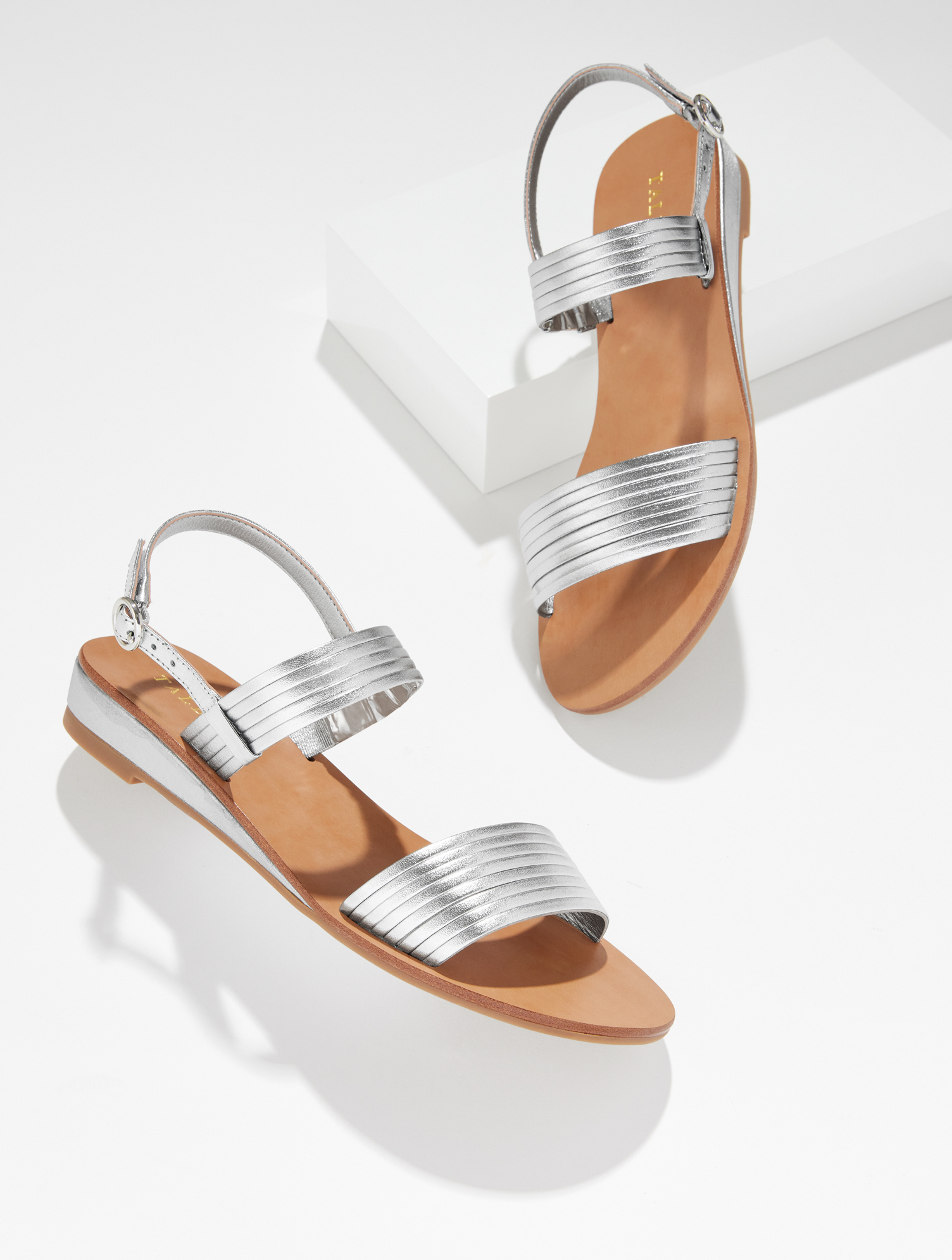 Gracelyn Metallic Nappa Wedge Sandals