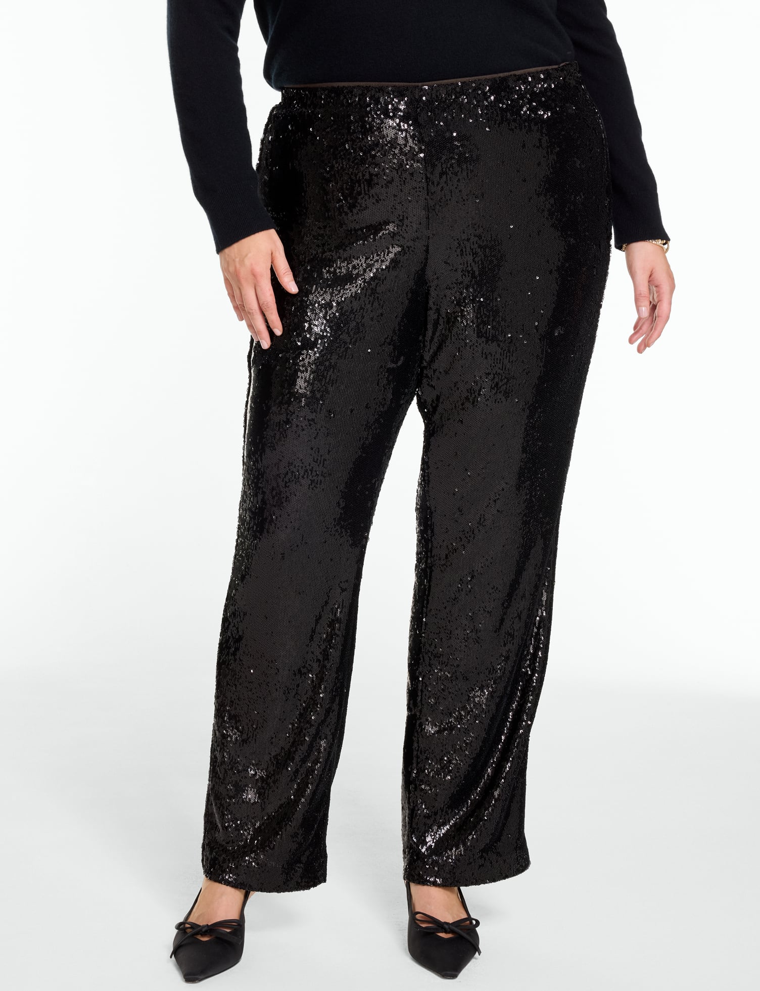 Sequin Straight Leg Pants