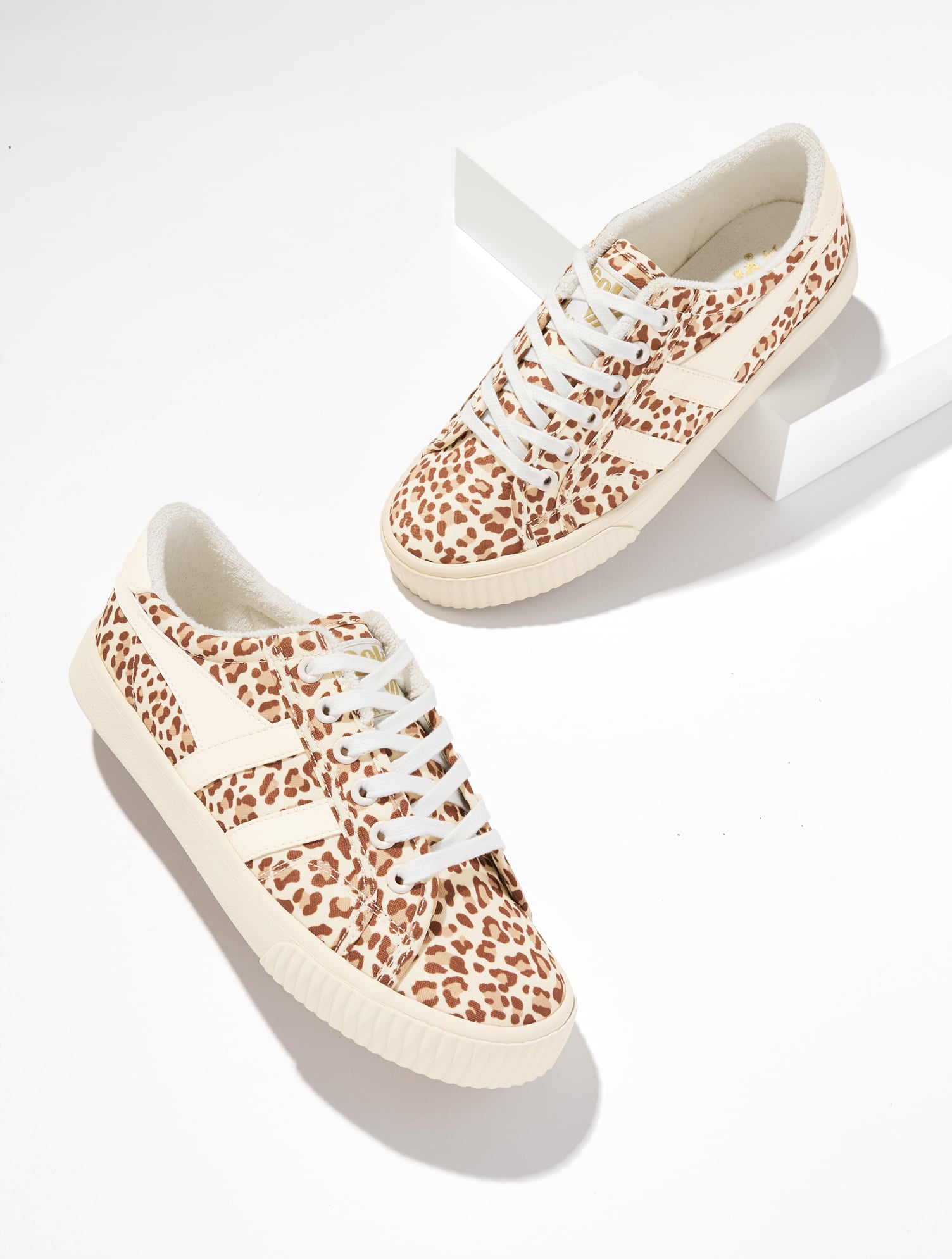Gola Â® Mark Cox Tennis Sneakers - Alluring Leopard - Ivory/Cobblestone - 8M Talbots