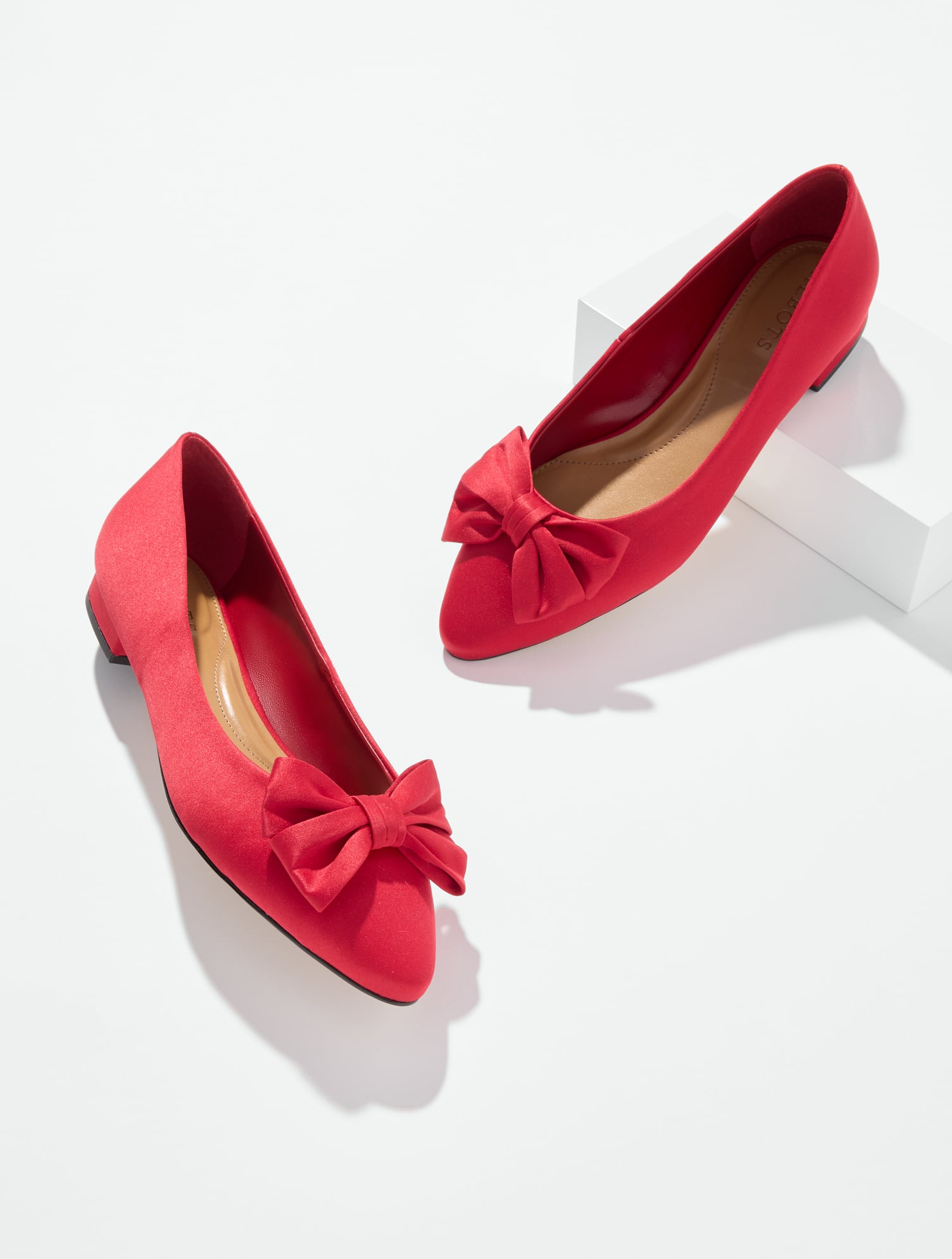 Edison Satin Bow Flats