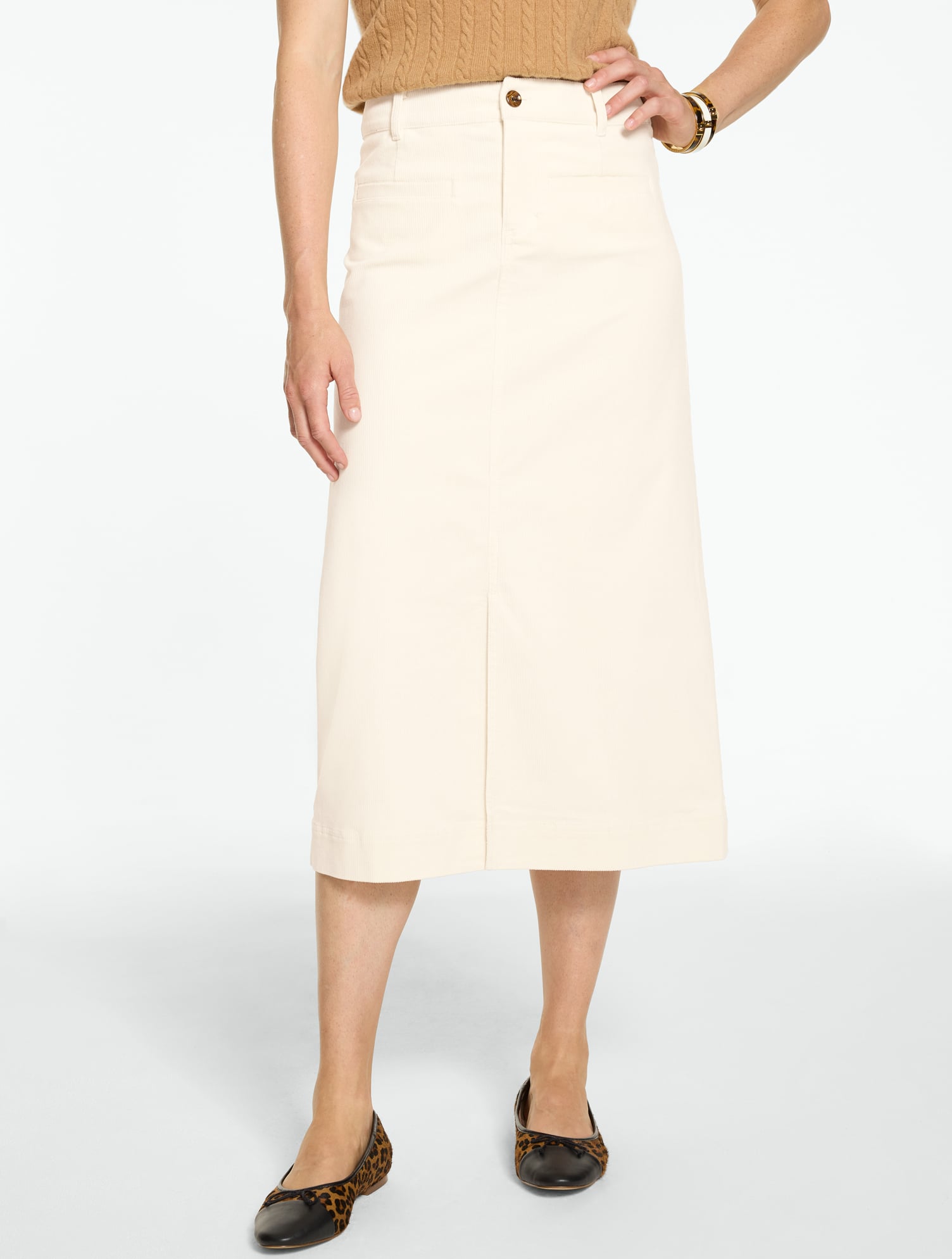 Corduroy Midi Skirt