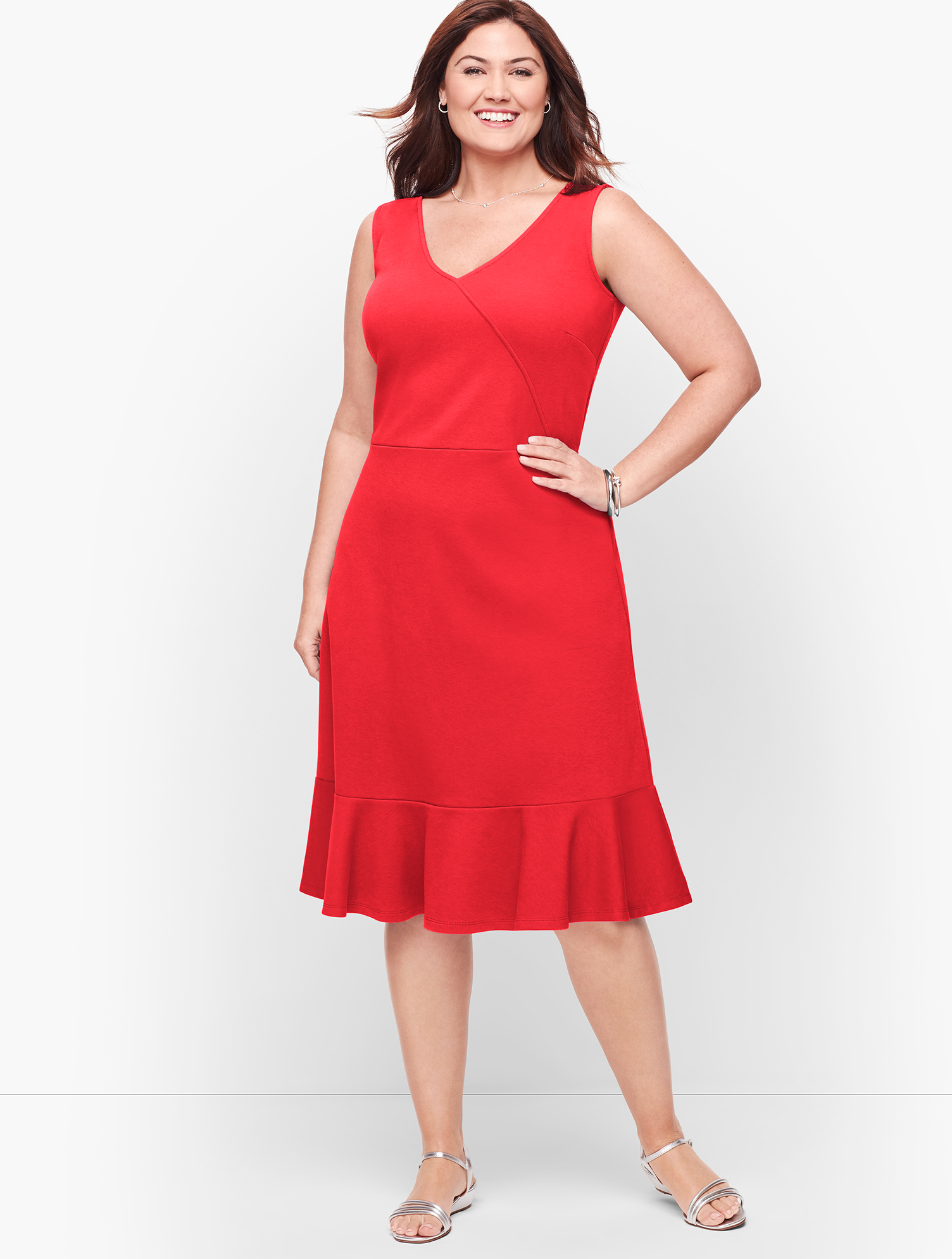 slim fit dress slacks Habitual Strappy Fit & Flare Dress main image 0