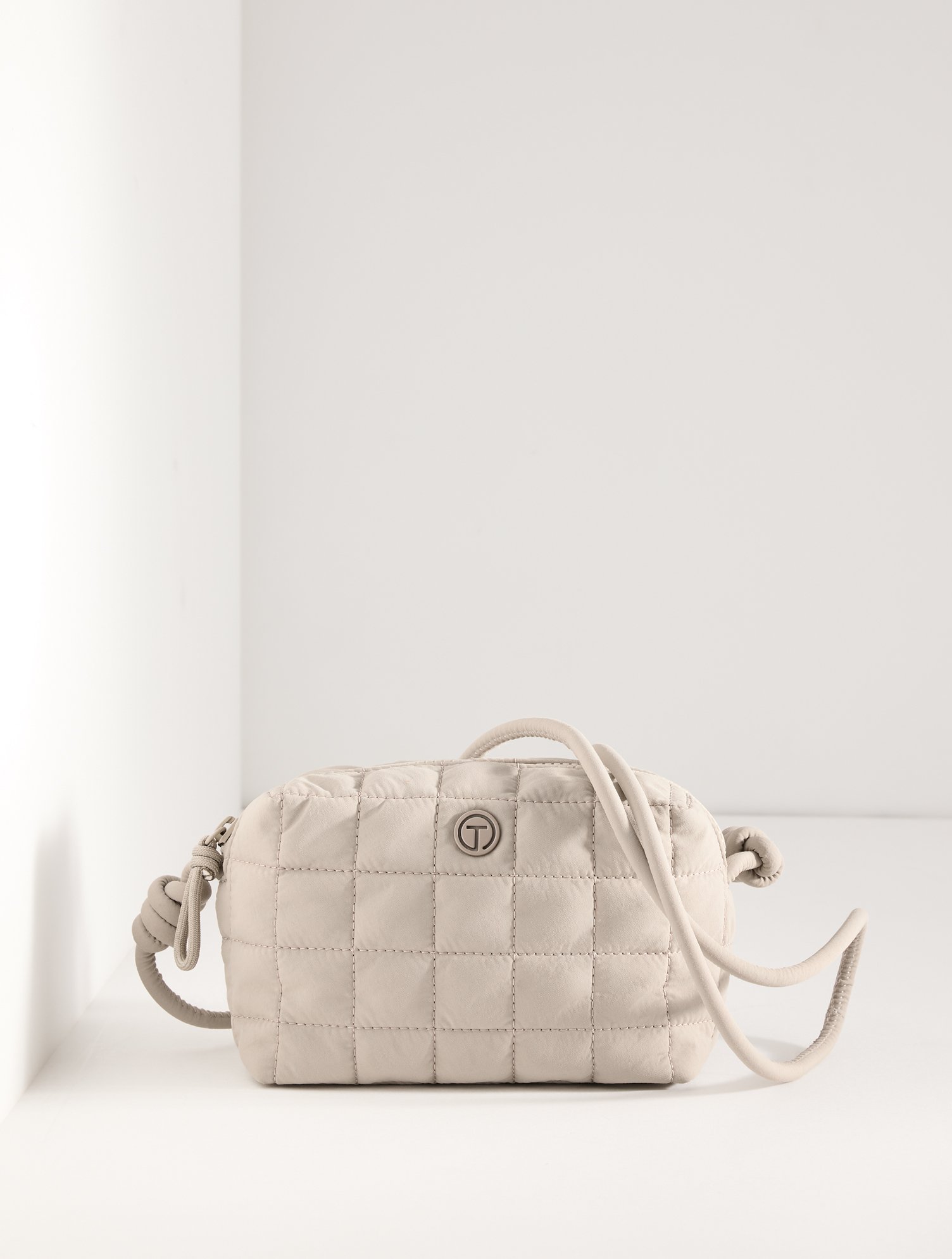 Talbots T By  Quilted Nylon Crossbody - Fieldstone - 001