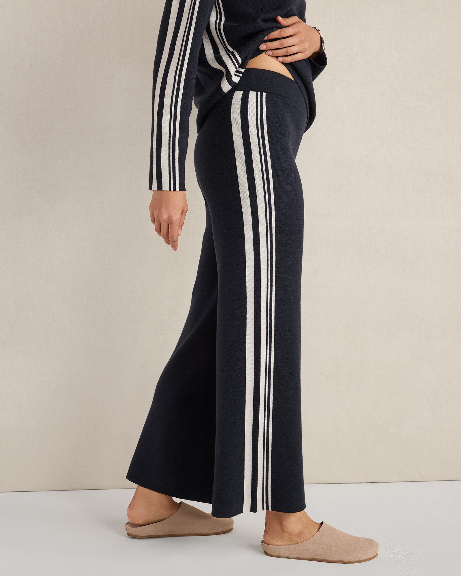 Sporty Stripe Straight Leg Pants
