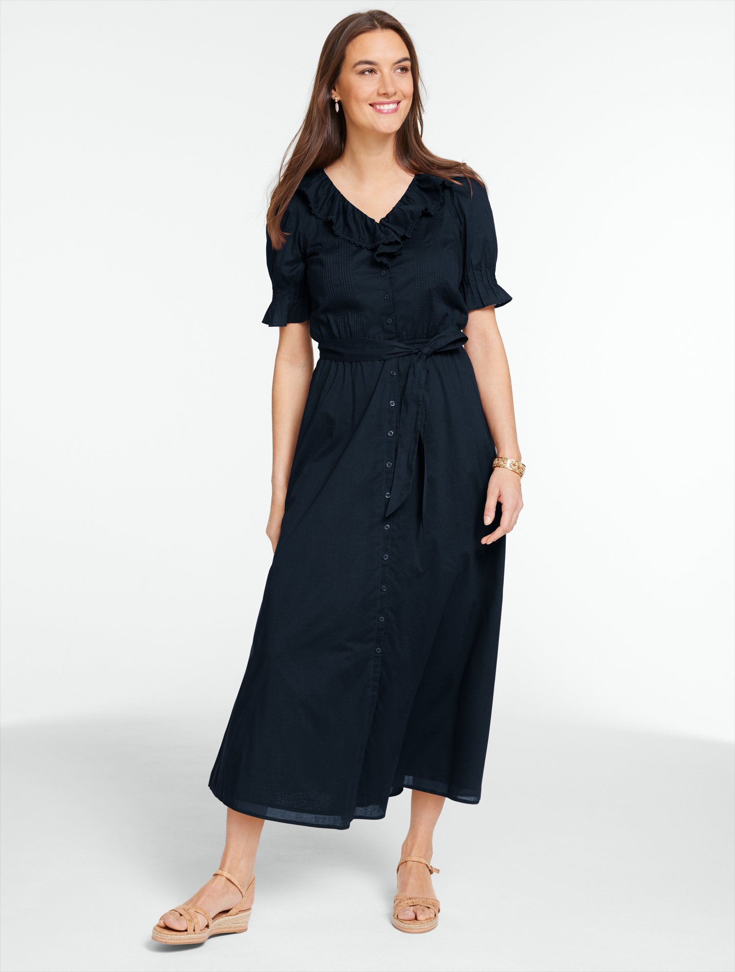 Voile Fit & Flare Shirtdress