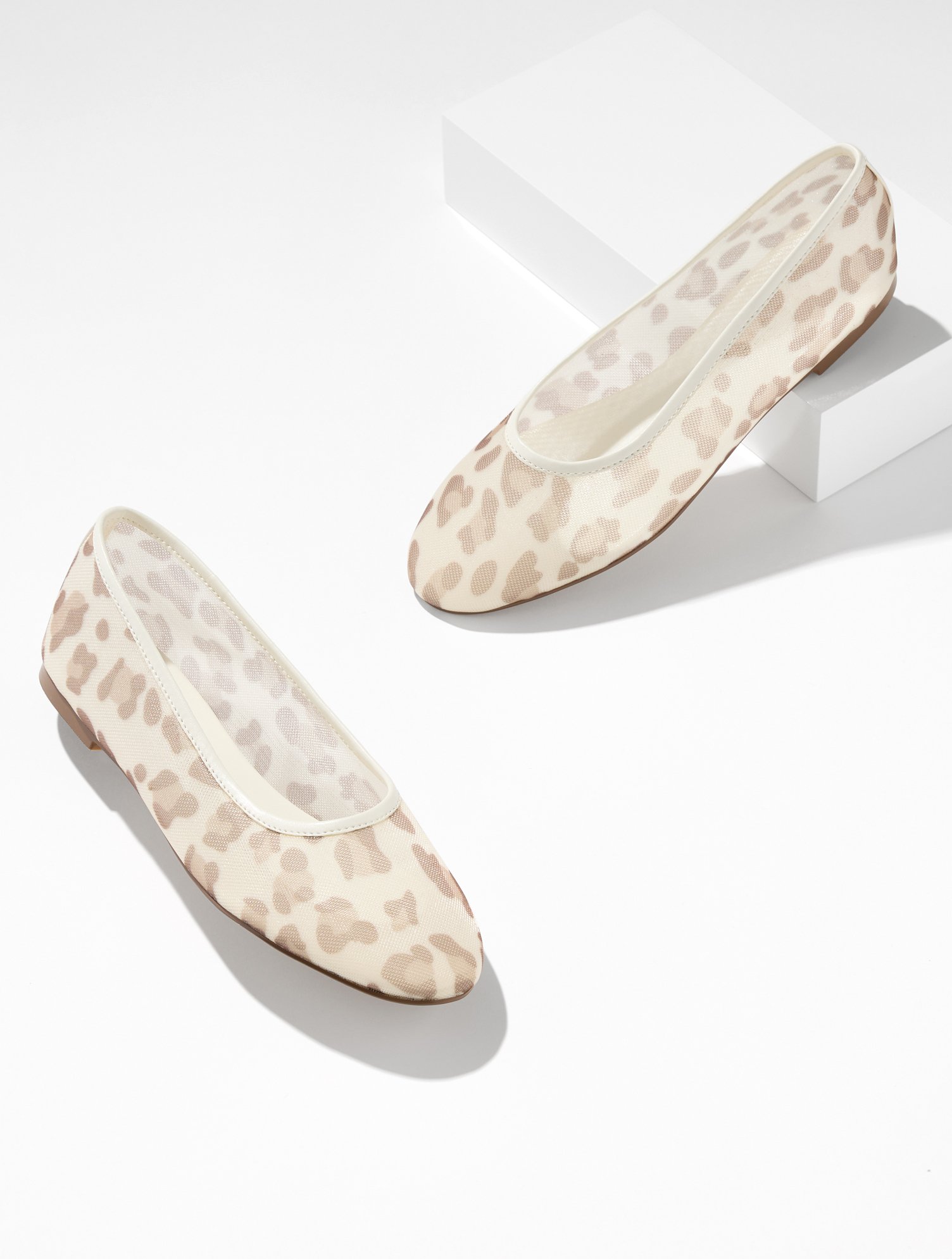 Vera Mesh Ballet Flats - Alluring Leopard