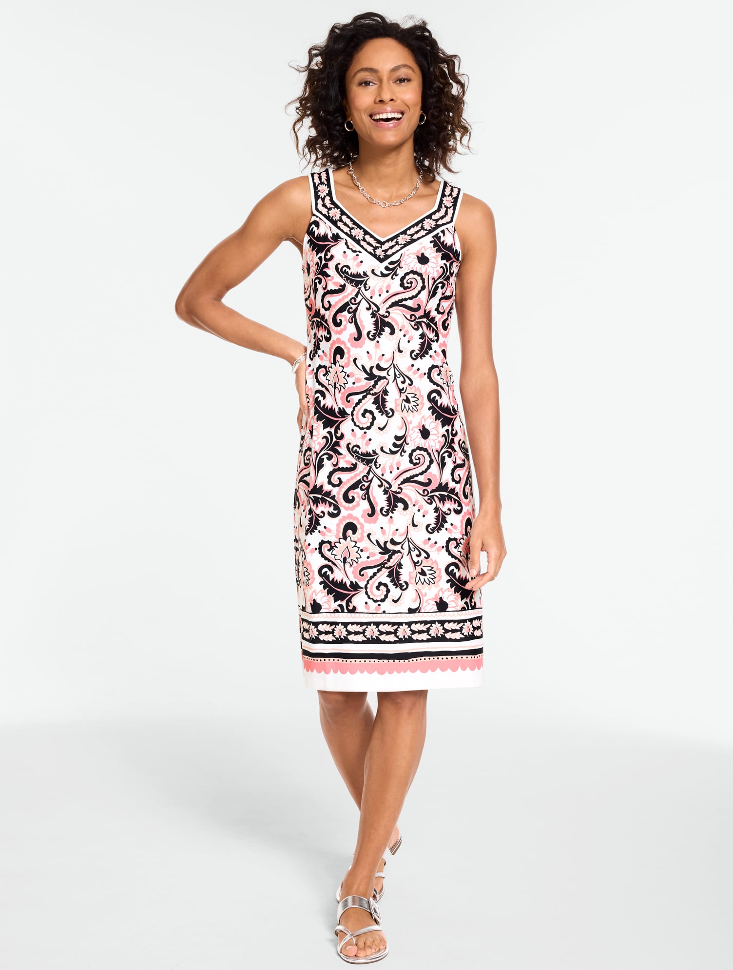 Nantucket Slub Shift Dress - Capri Rose | Talbots
