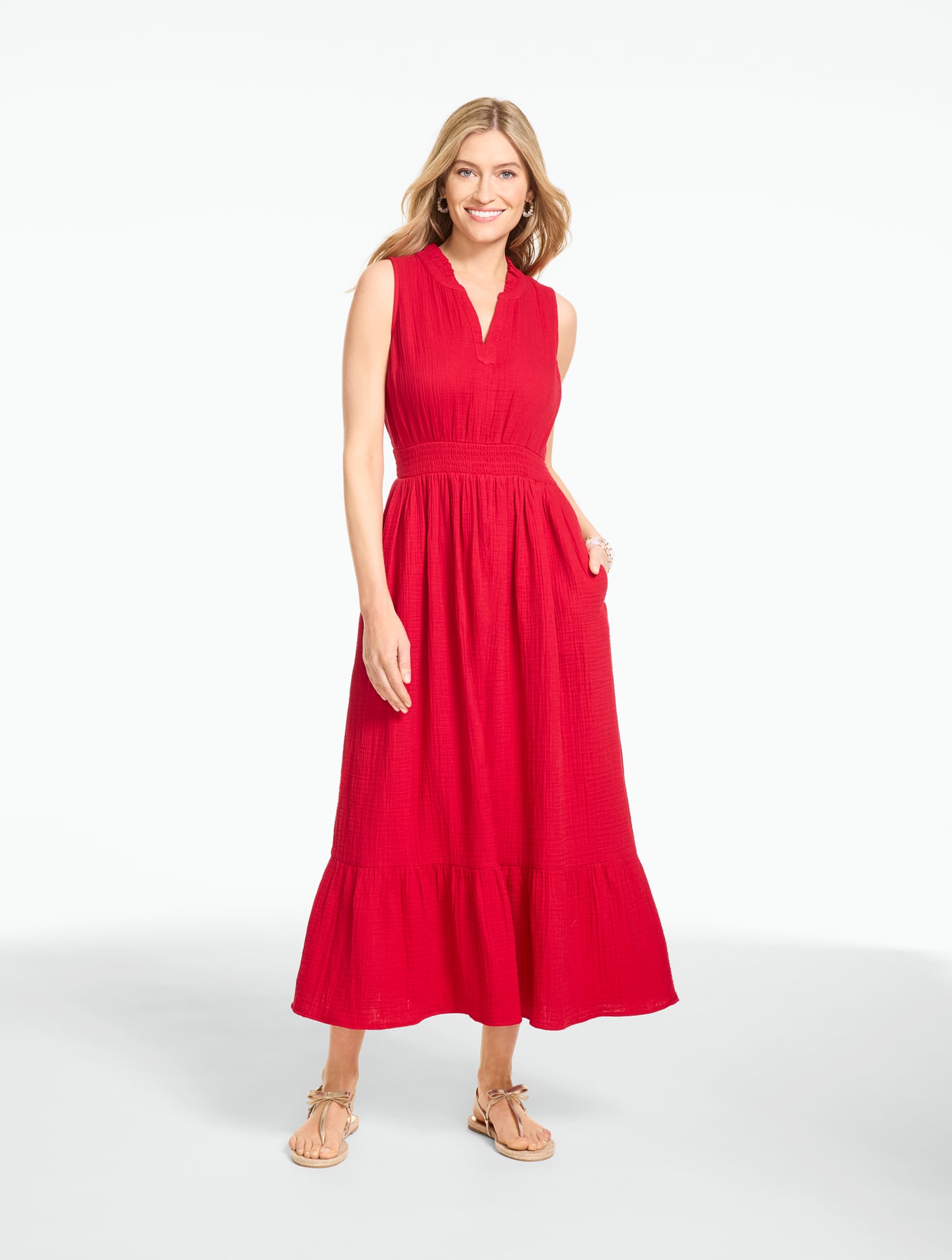 Dot Eyelet Fit & Flare Midi Dress | Talbots Dot Eyelet Fit & Flare Midi Dress | Talbots