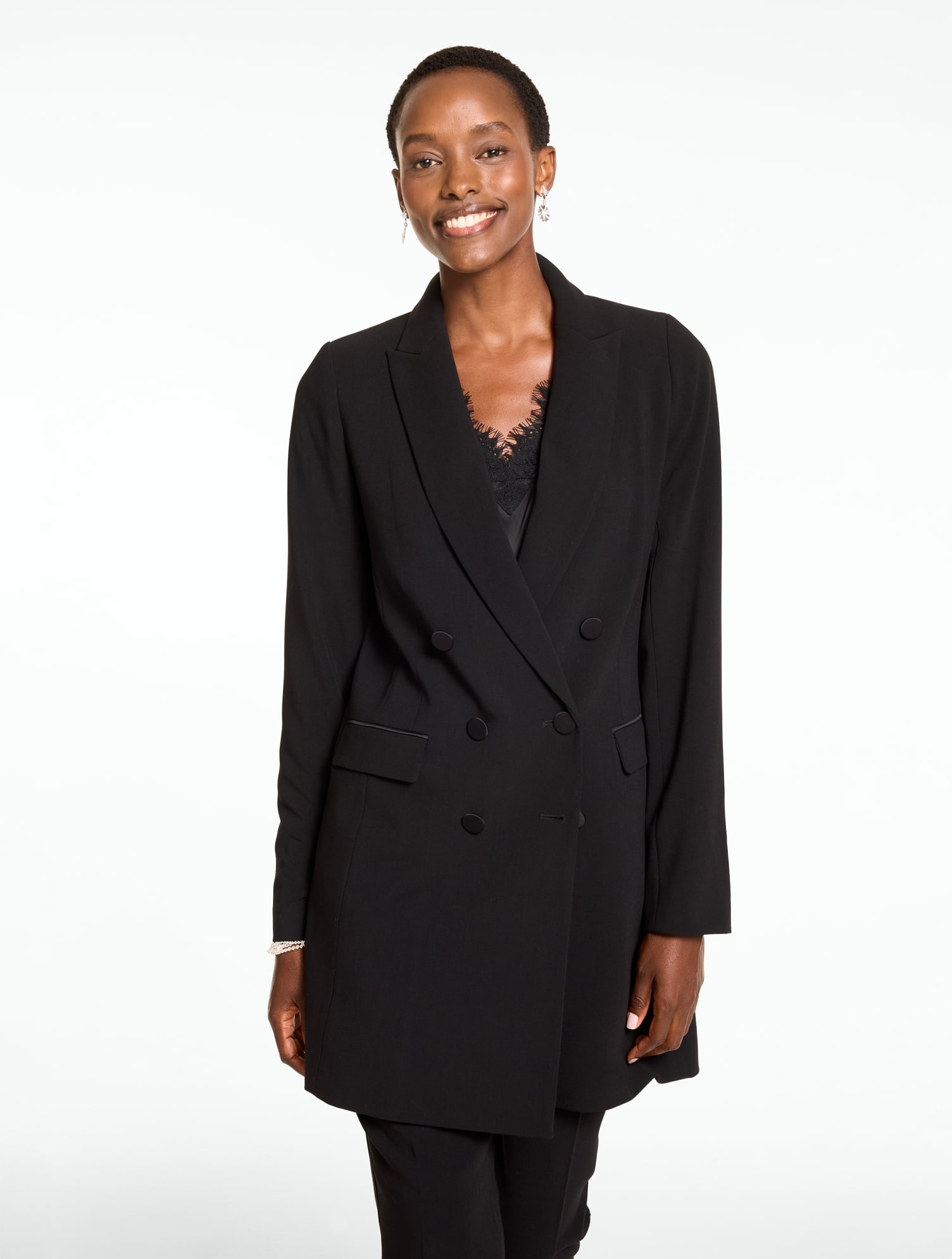 Lightweight Double Cloth Long Blazer