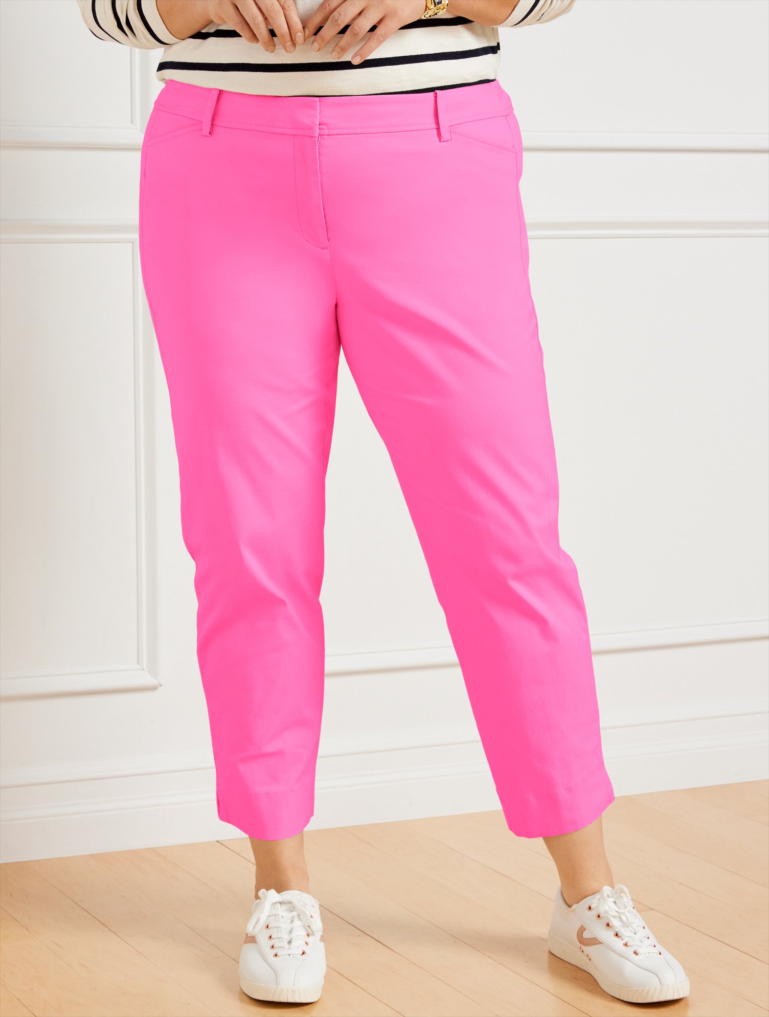 Talbots Plus Size - Perfect Crops Pants - Curvy Fit - Pink Geranium - 24