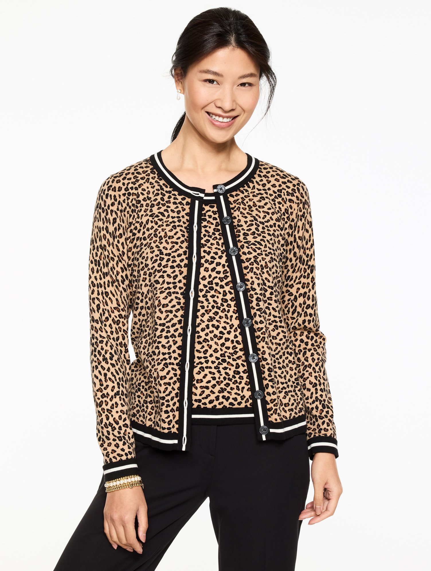 Charming Cardigan - Tricolor Cheetah
