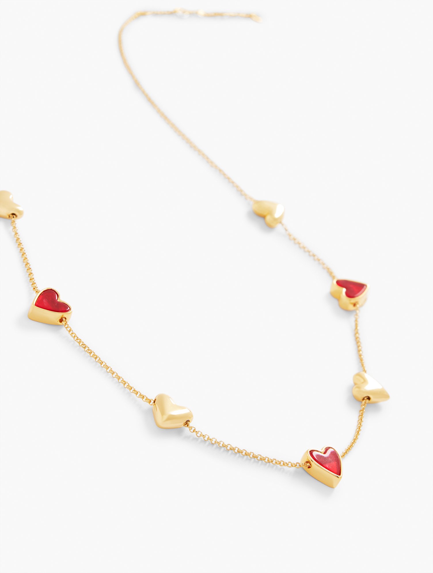 Talbots Be Mine Long Necklace - Red/gold - 001  In Red,gold