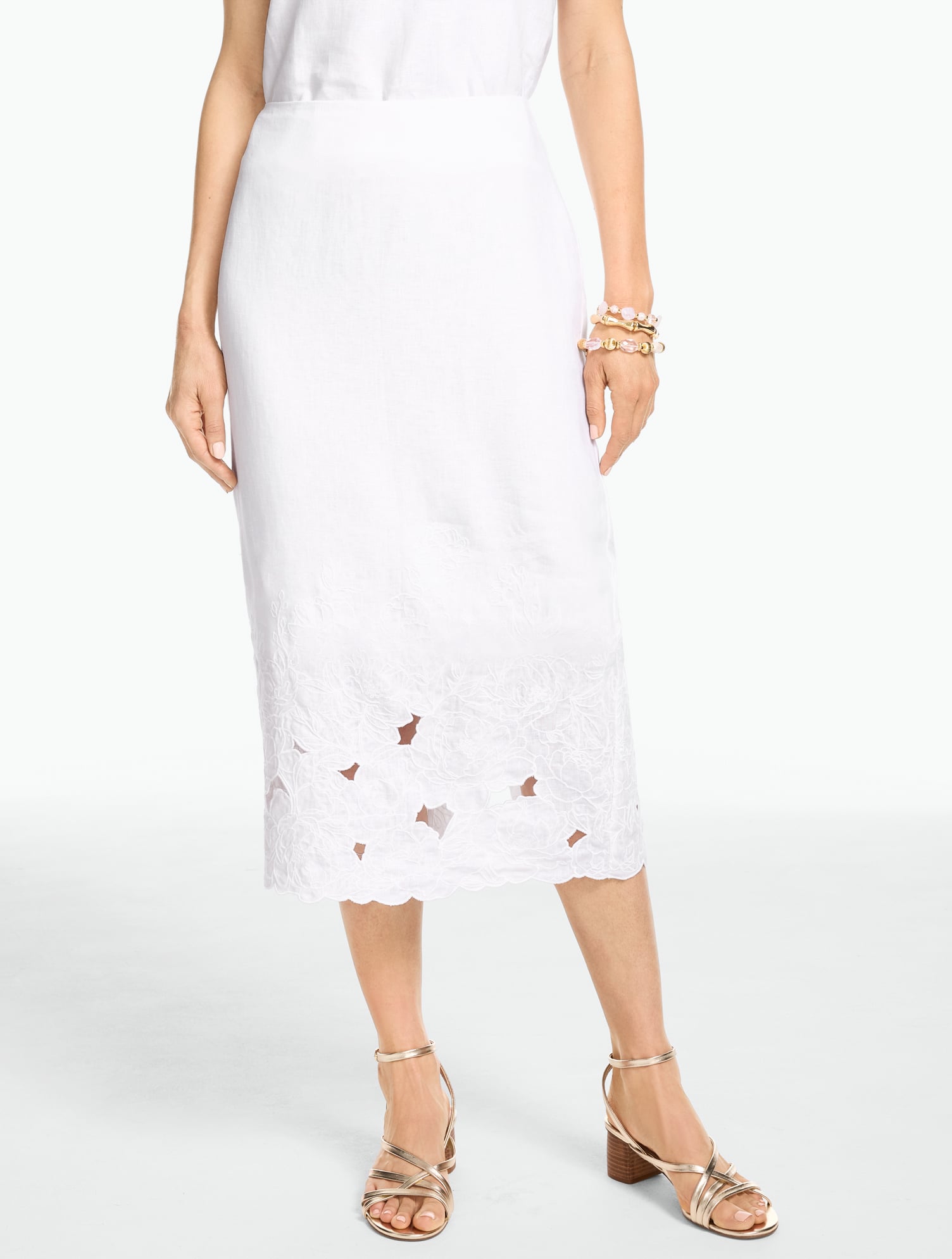 Linen Fit & Flare Skirt | Talbots