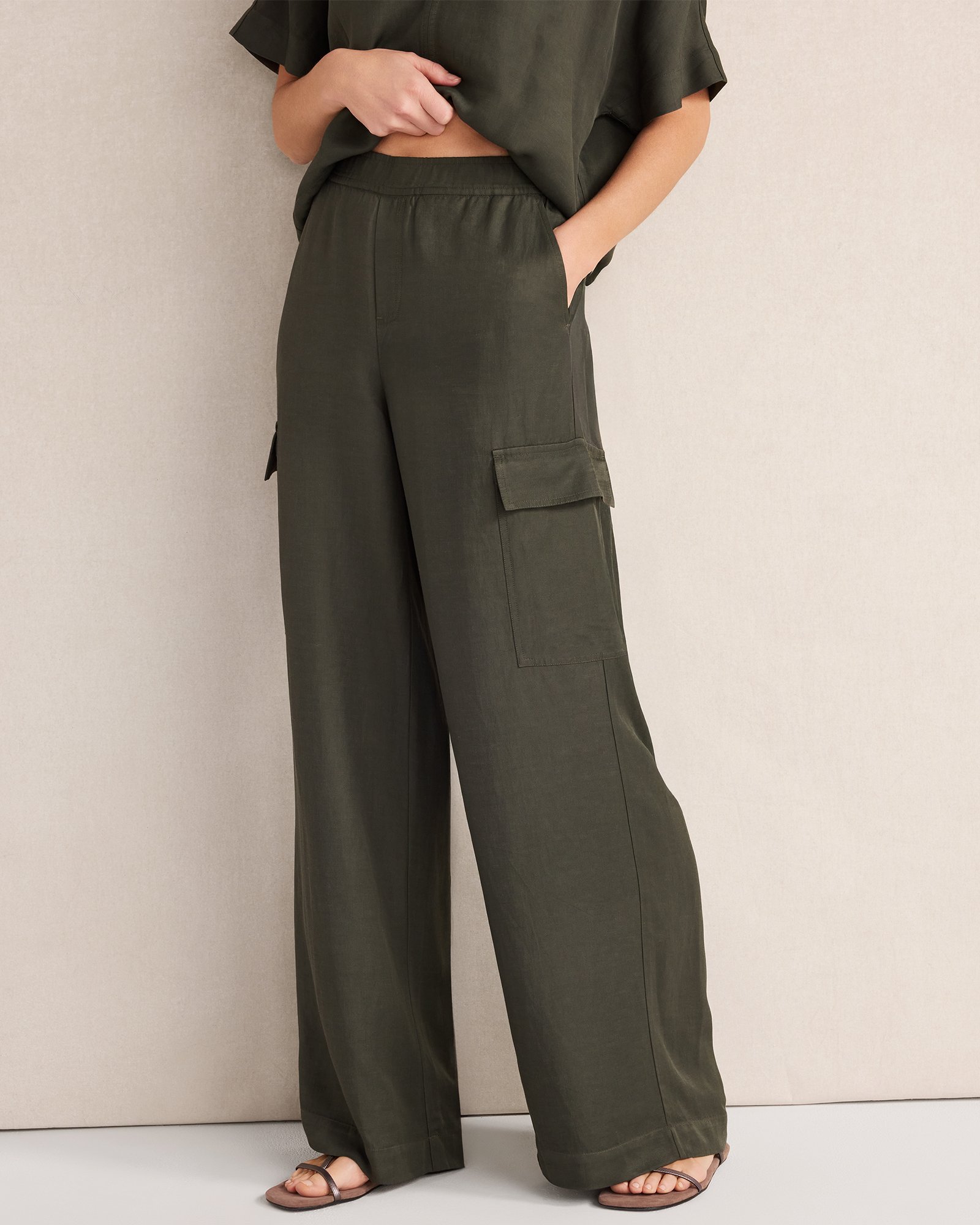 Viscose Linen Palazzo Pants