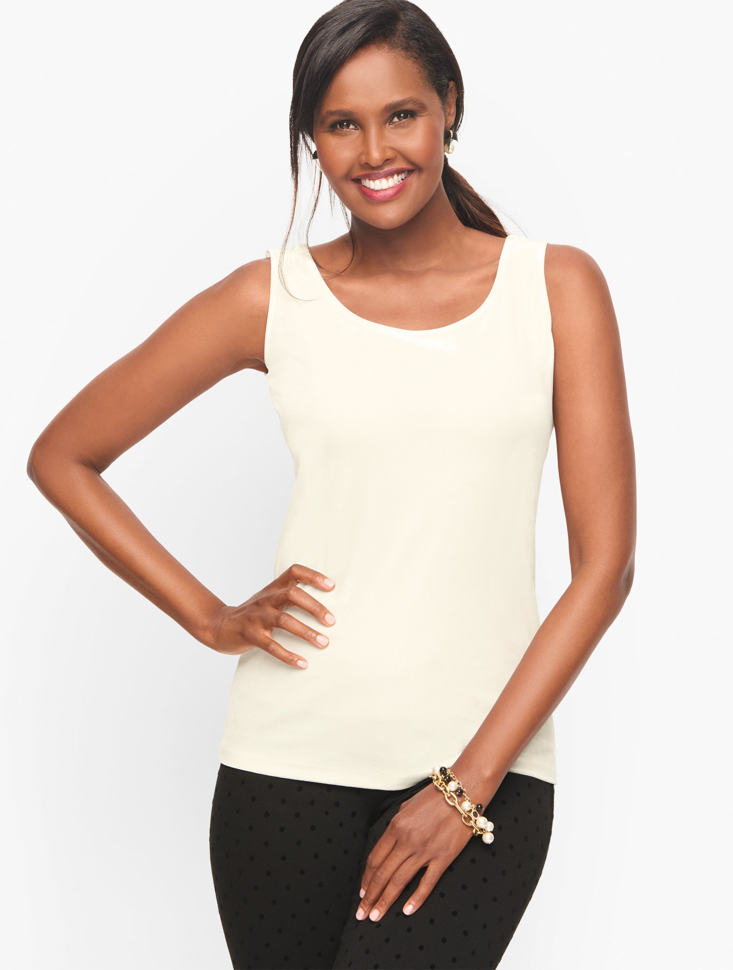 Stretch Velvet Tank | Talbots
