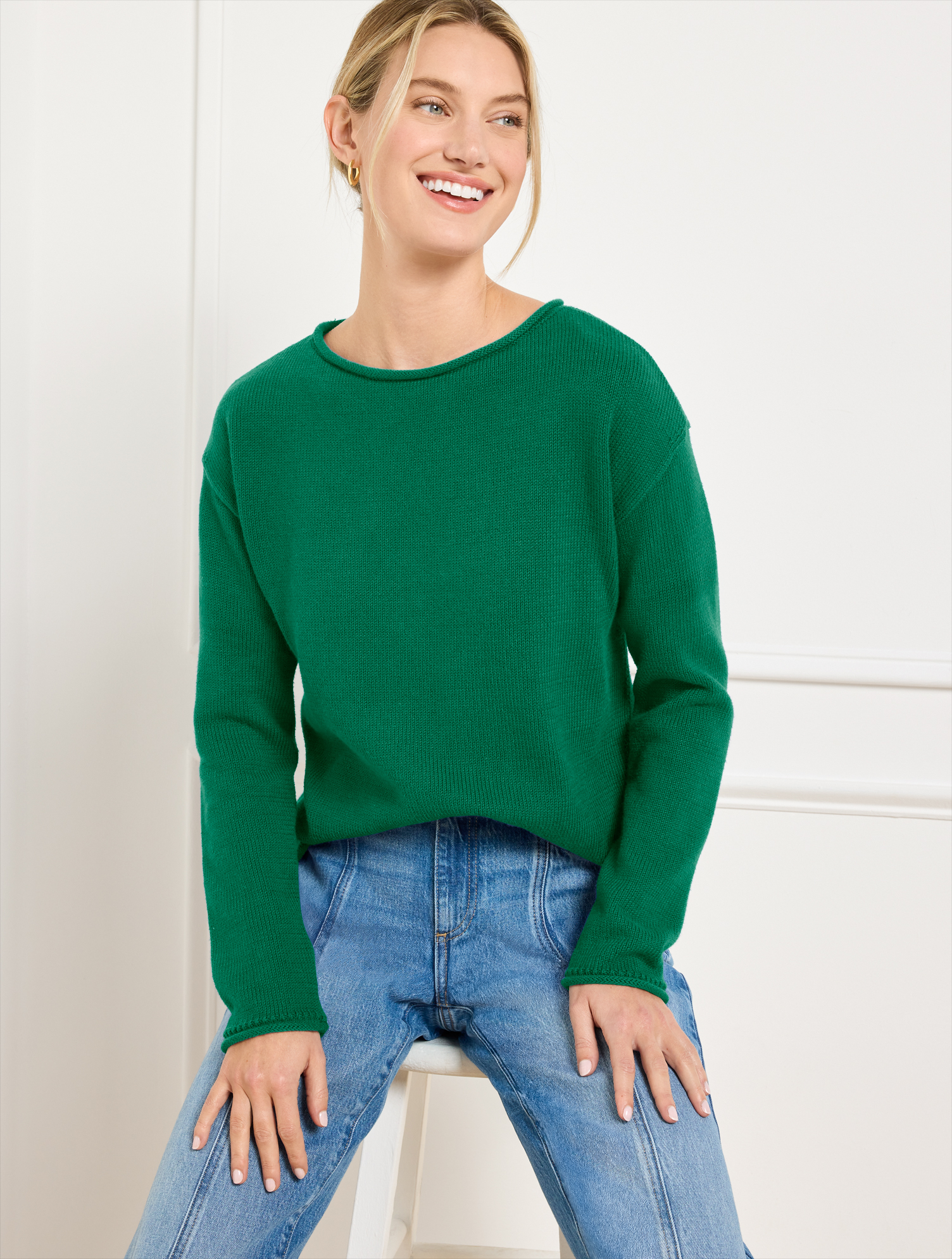 Chunky Knit Roll Neck Sweater