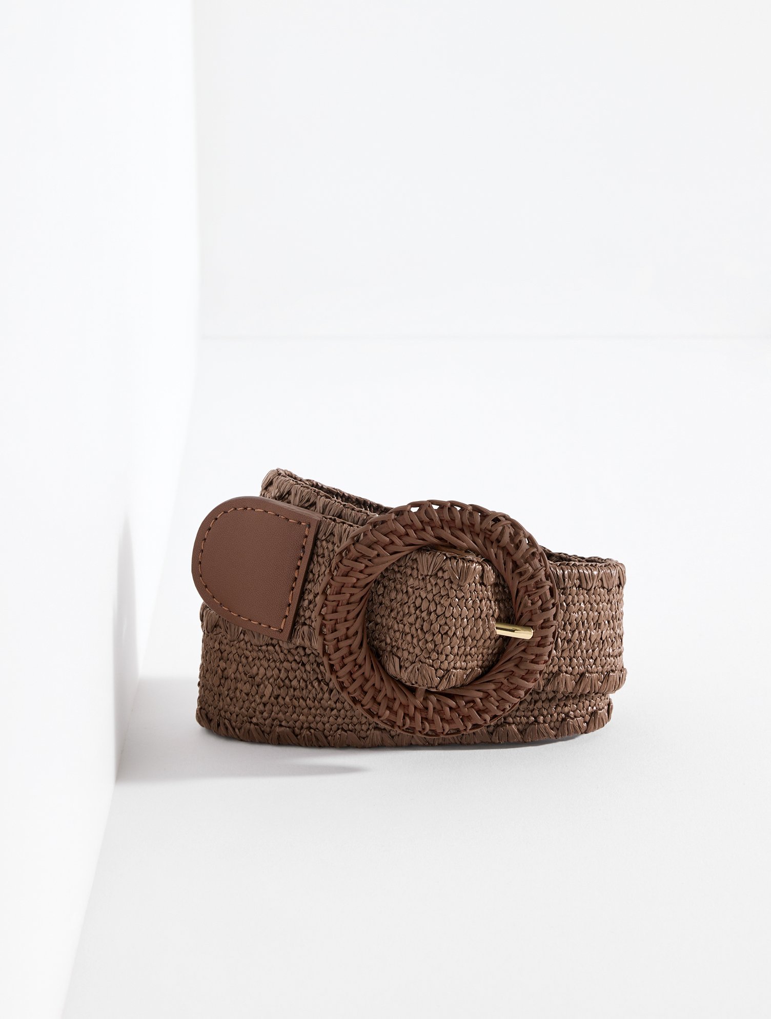 Stretch Raffia Belt