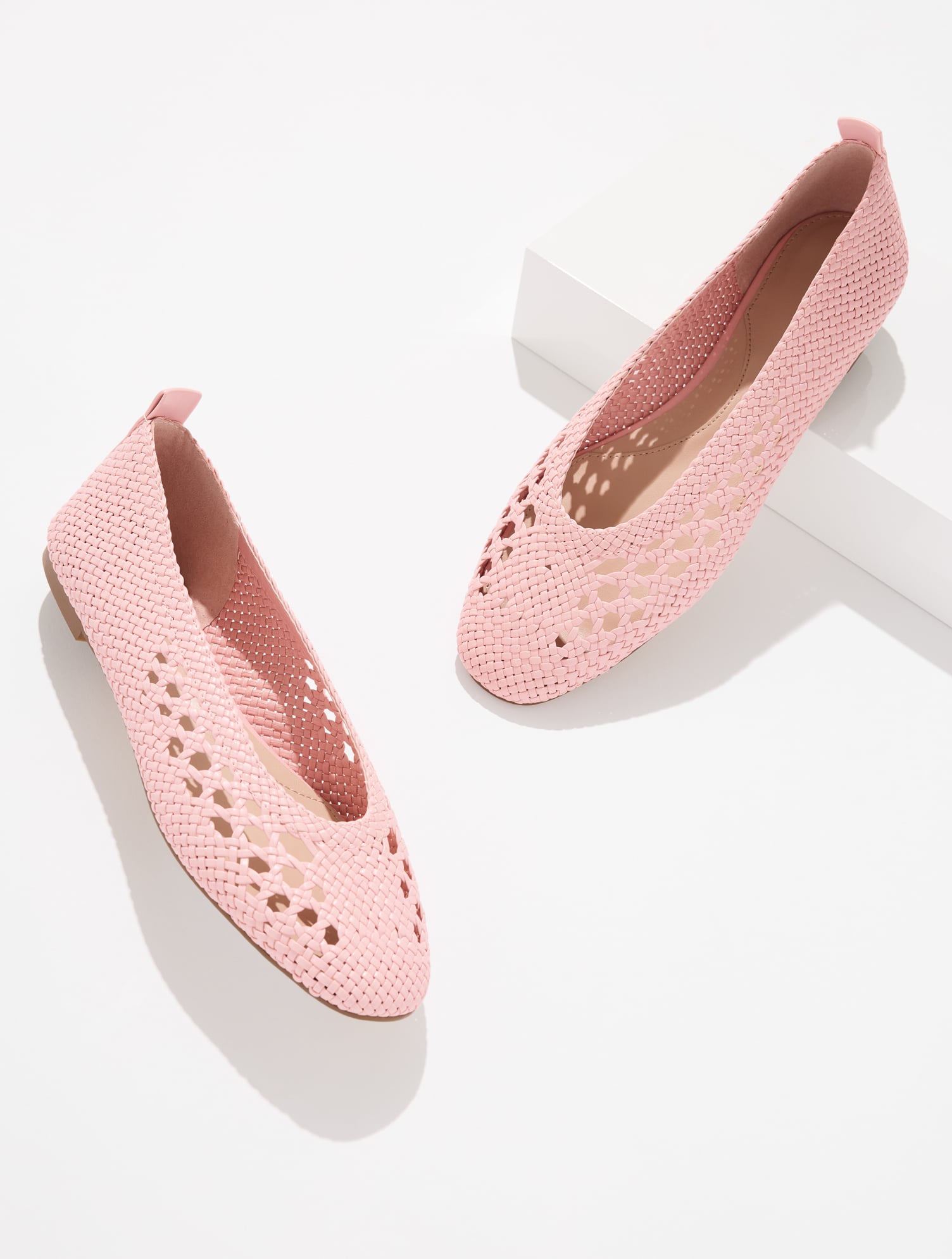 Talbots Tana Woven Ballet Flats - Delicate Rose - 10 1/2 M  In Pink
