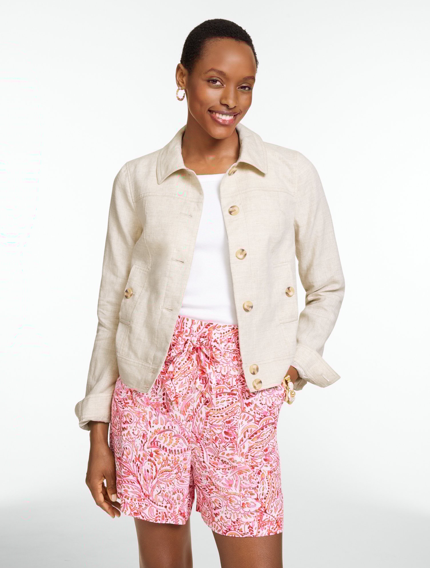 Classic Linen Short Jacket