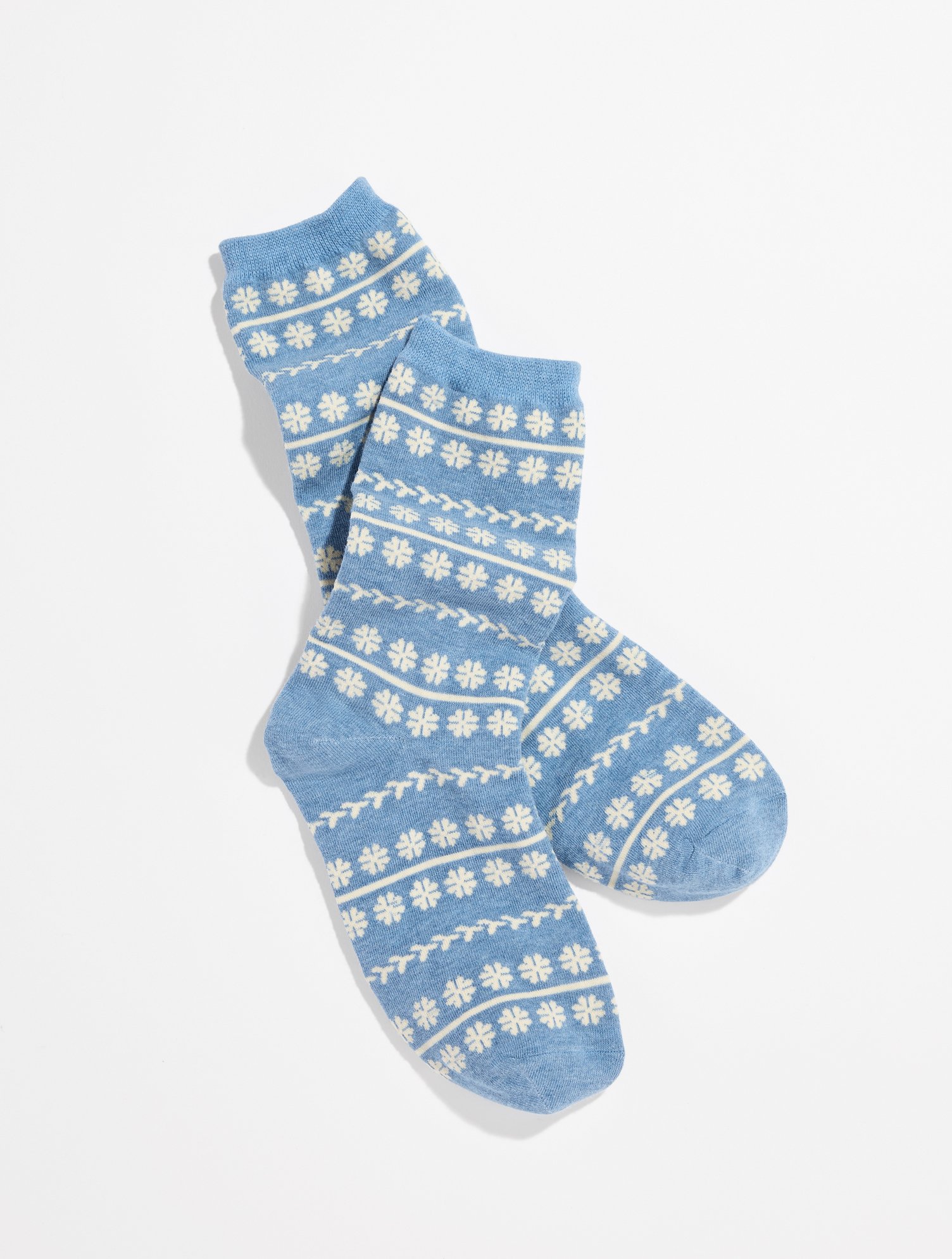 Poppy Floral Stripe Paisley Crew Socks