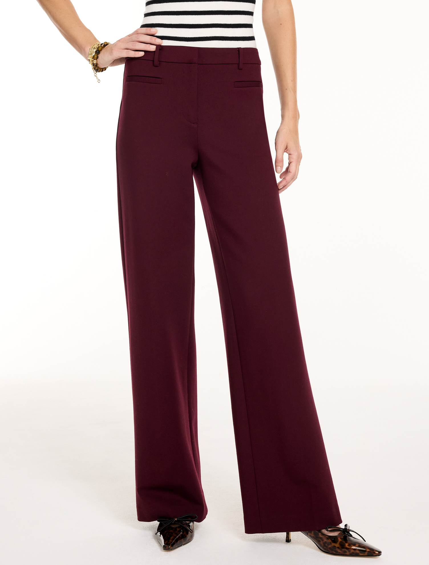 Polished Ponte Wide Leg Pants