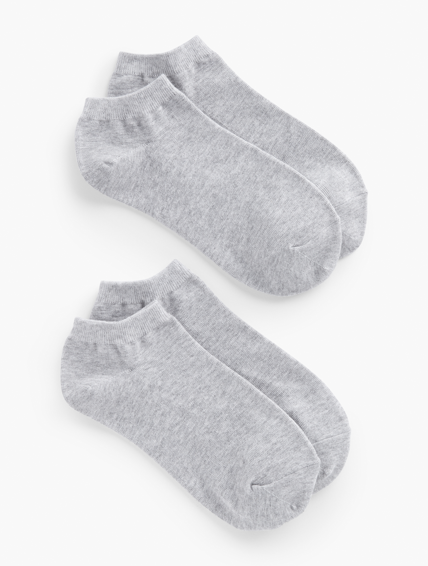 Talbots Two Pair Ankle Socks - Grey Sky Heather - 001