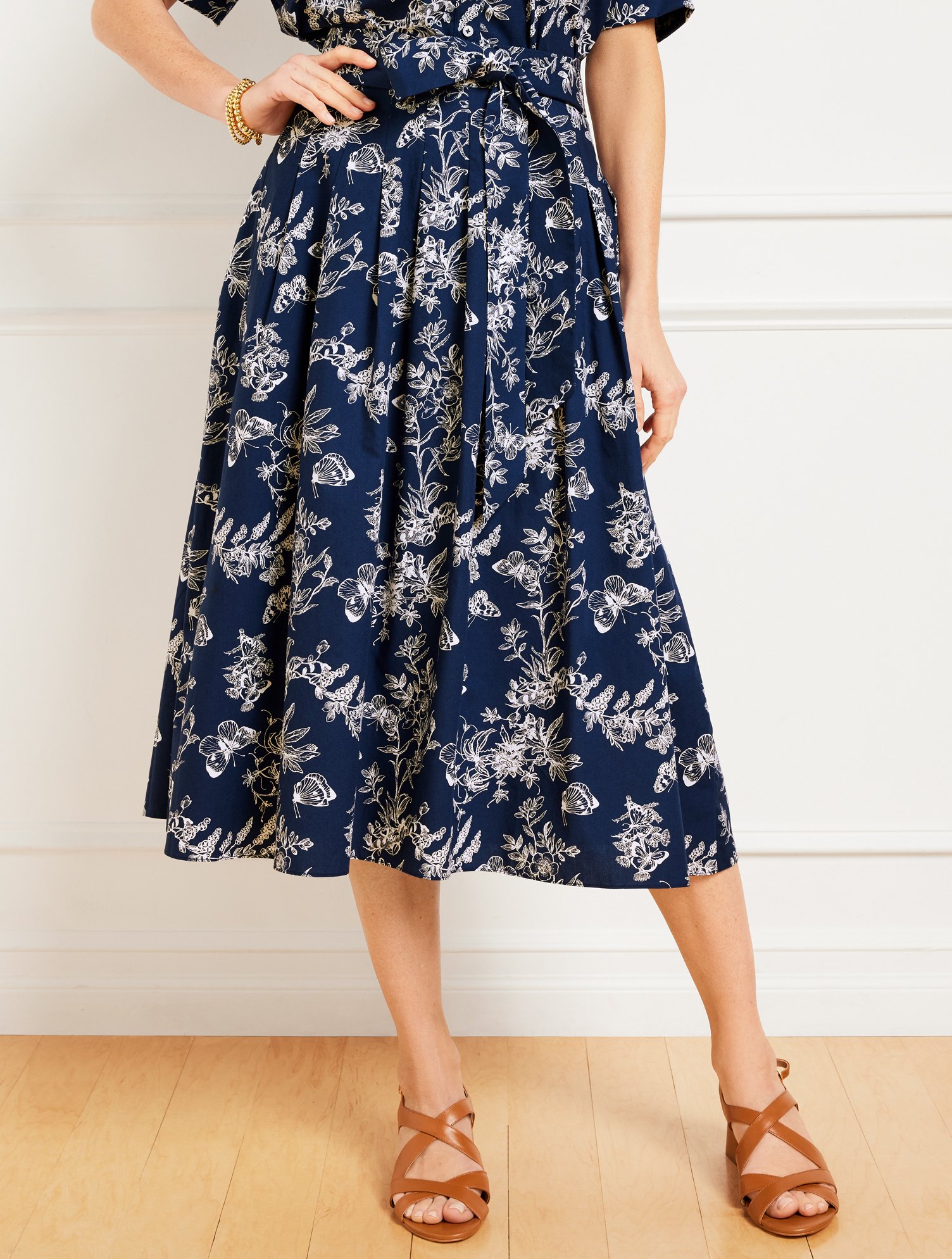 スカート POPPY PEARL PLEATED SKIRT Piper Pleated Skirt - Pencil Butterfly | Talbots