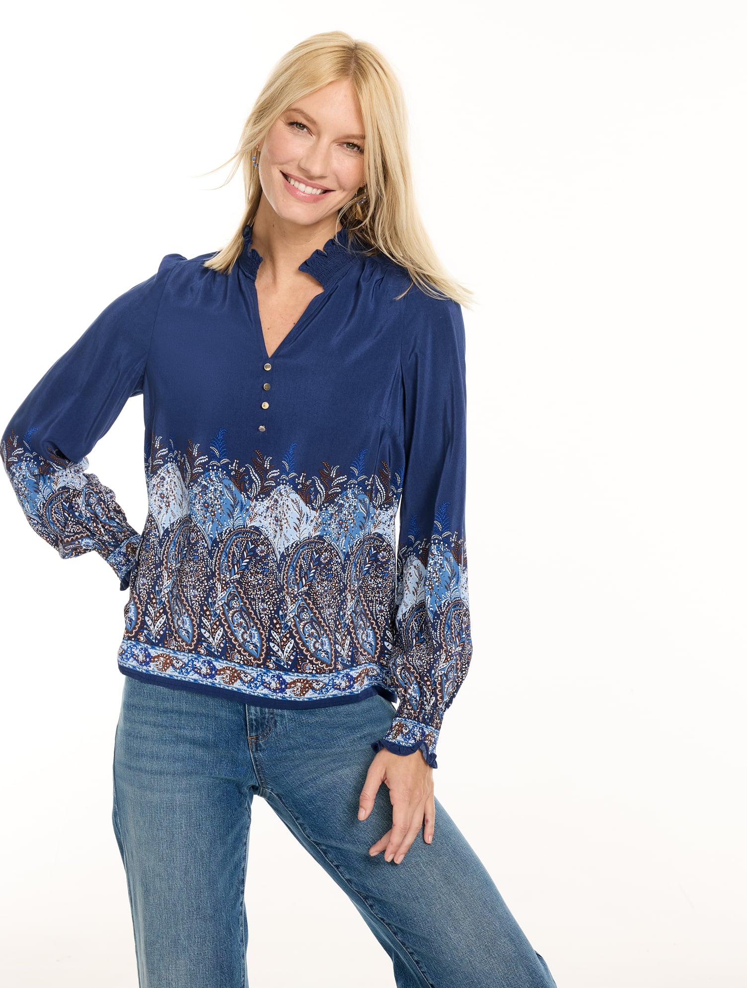 Ruffle Top - Ravishing Paisley