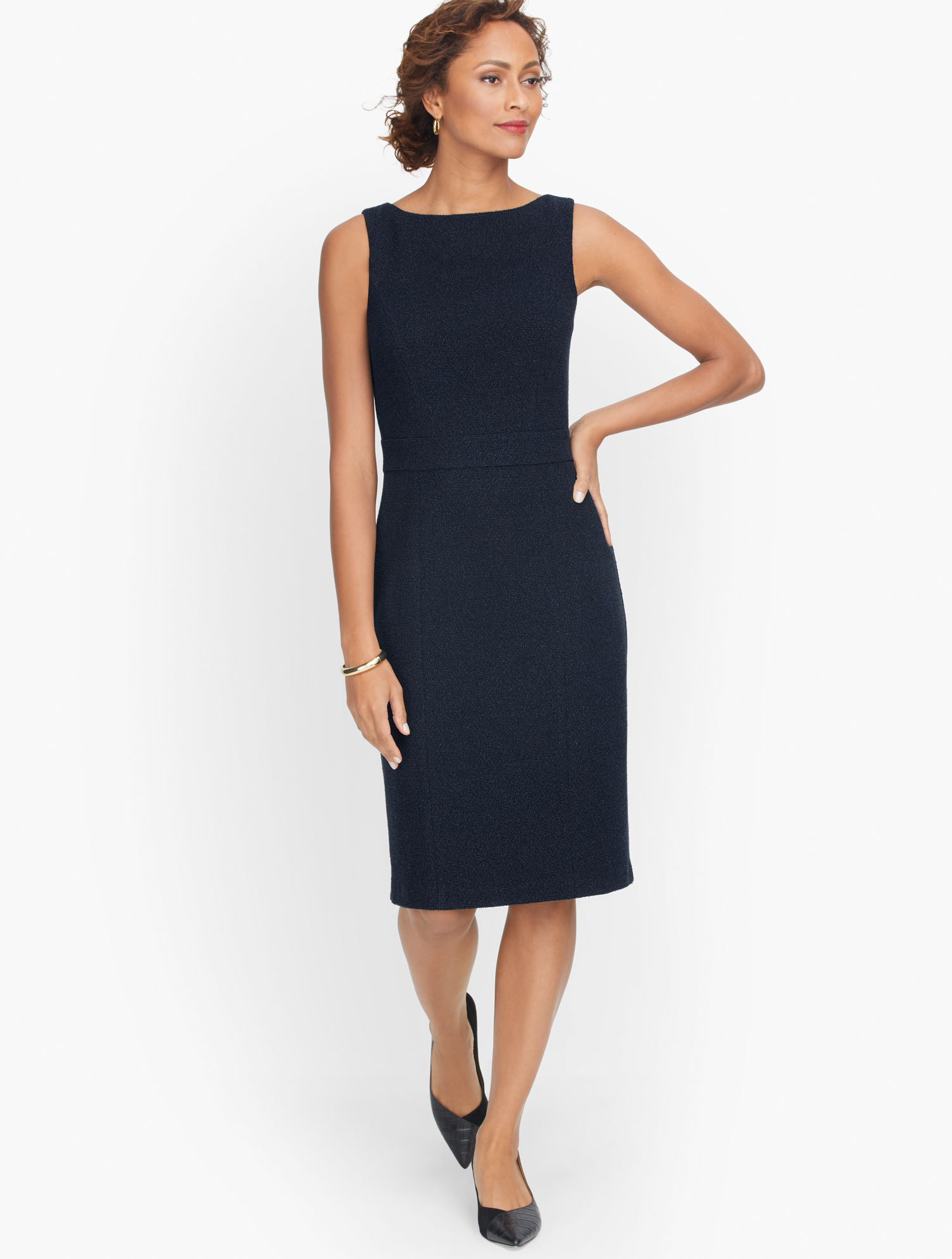 Knit Tweed Sheath Dress | Talbots