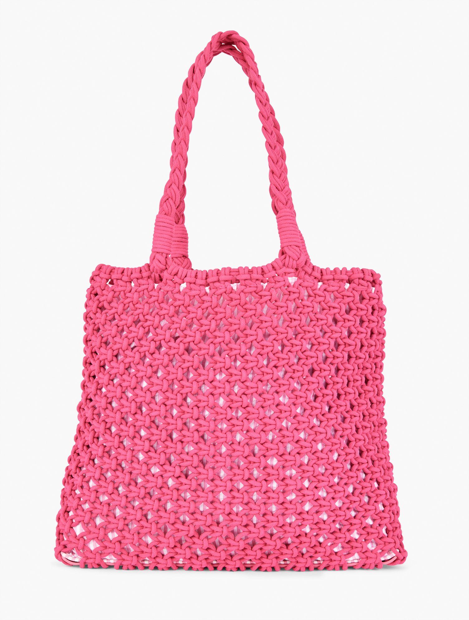 Shop Talbots Knotted Cord Tote - Aurora Pink - 001 - 100% Cotton
