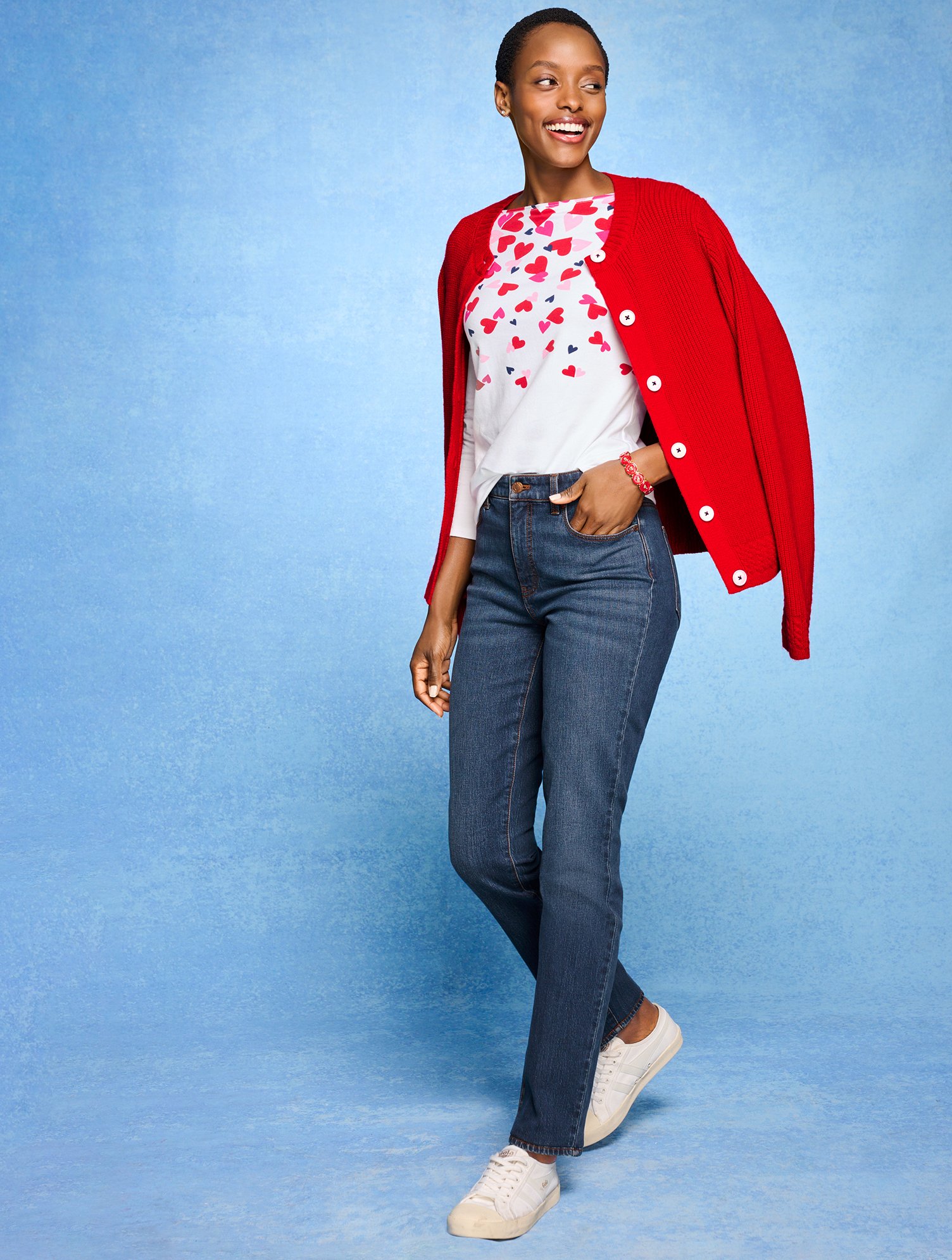 トップス noboru Ribbed Bateau Neck Tee - Aurora Stripe | Talbots