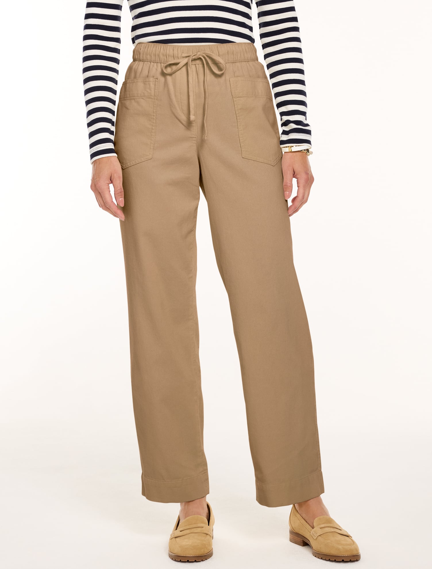 Corduroy Straight Leg Pull-on Pants - thumbnail 8