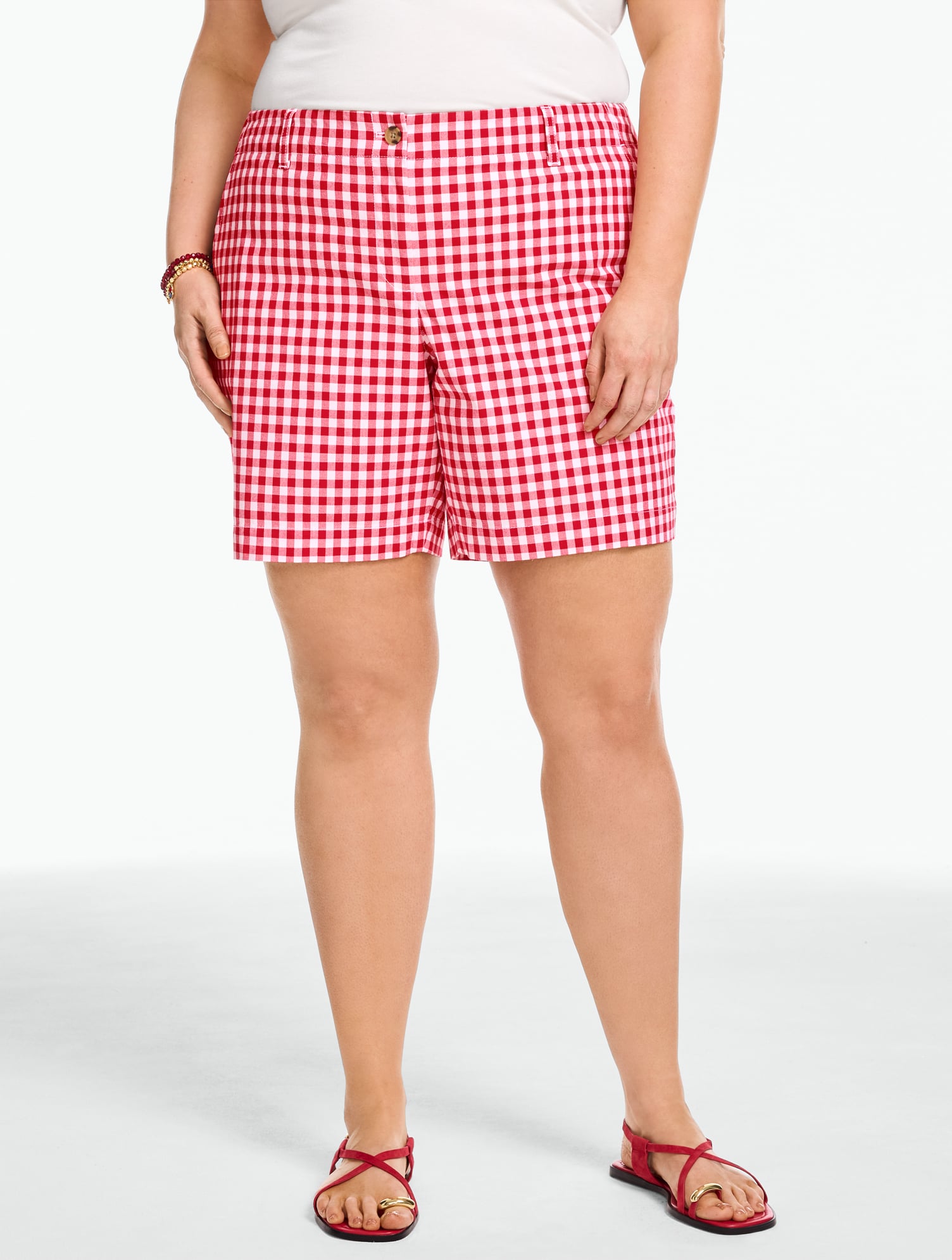 Relaxed Chino Shorts - Bellevue Gingham | Talbots