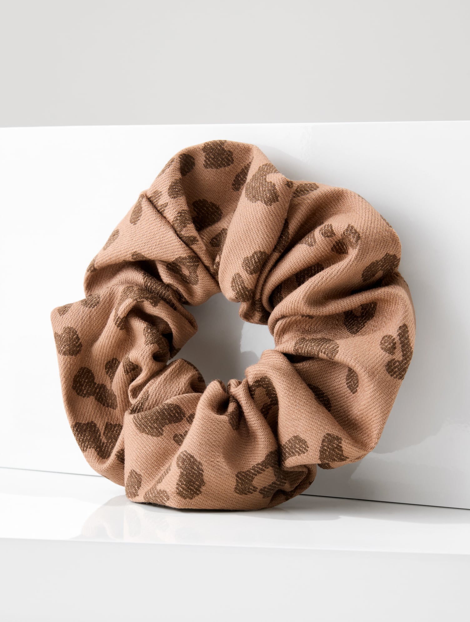 Denim Leopard Hair Tie
