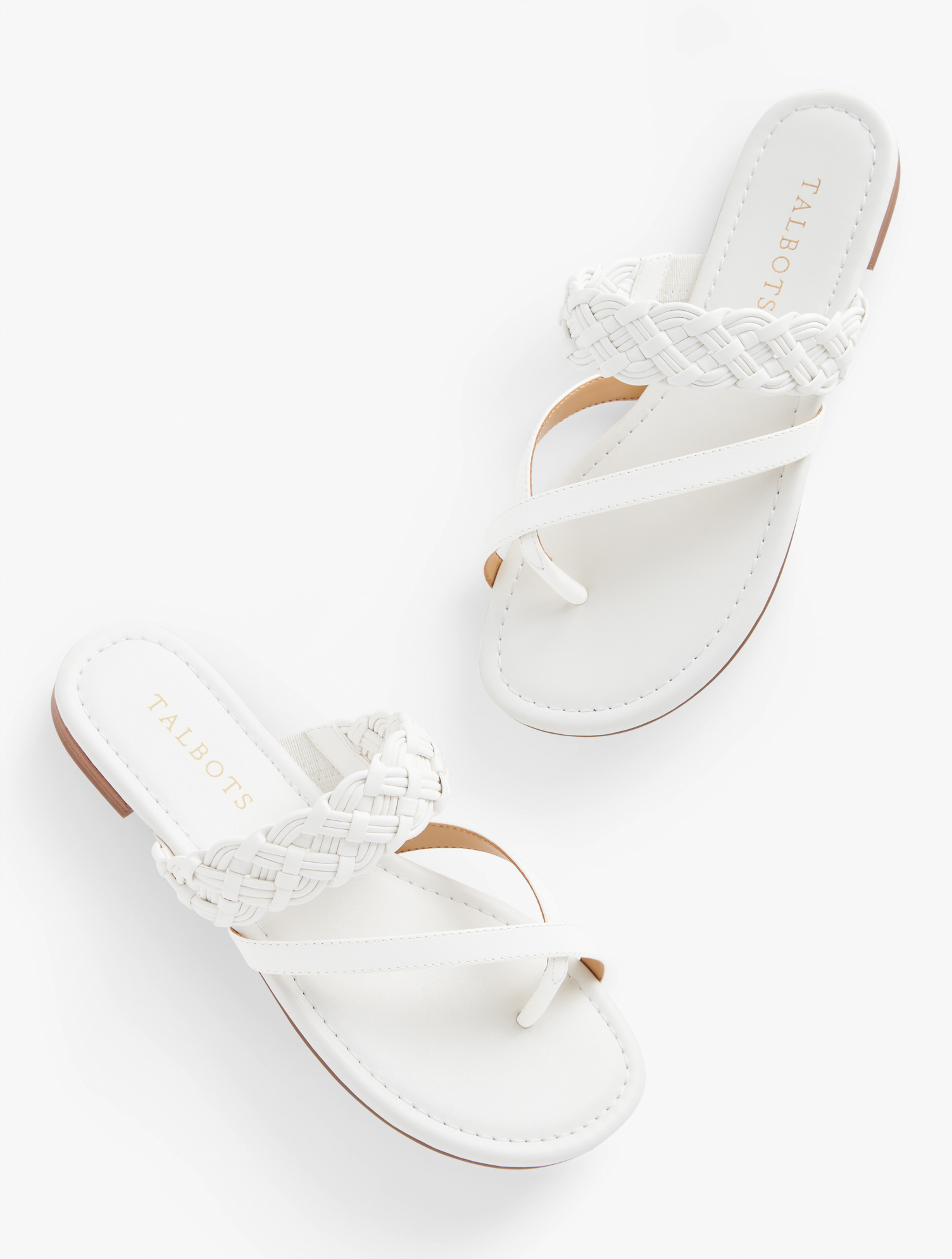 Talbots Gia Braided Sandals - White - 11m