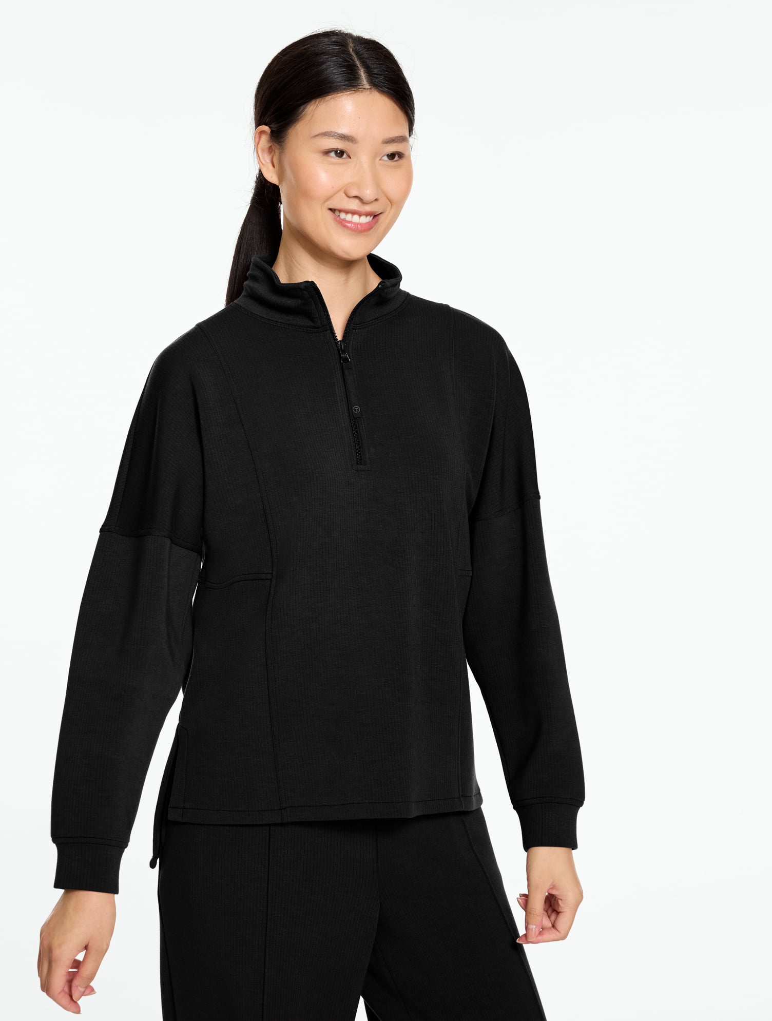 AirKnit Stretch Ribbed Half-Zip Pullover