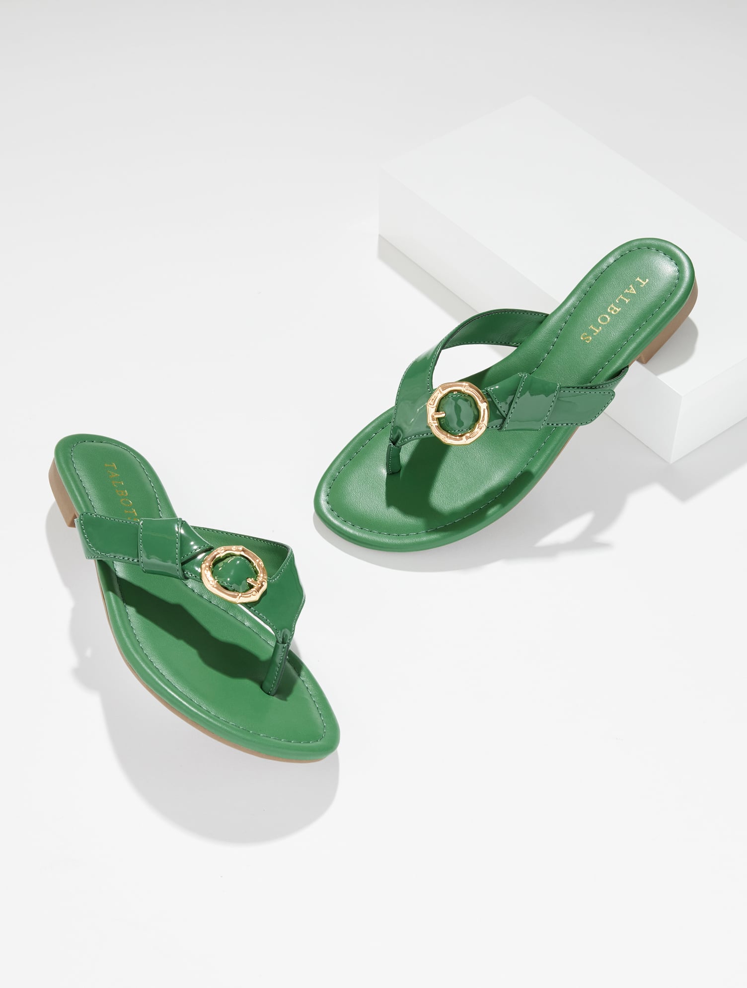 Gia Buckle Thong Sandals | Talbots
