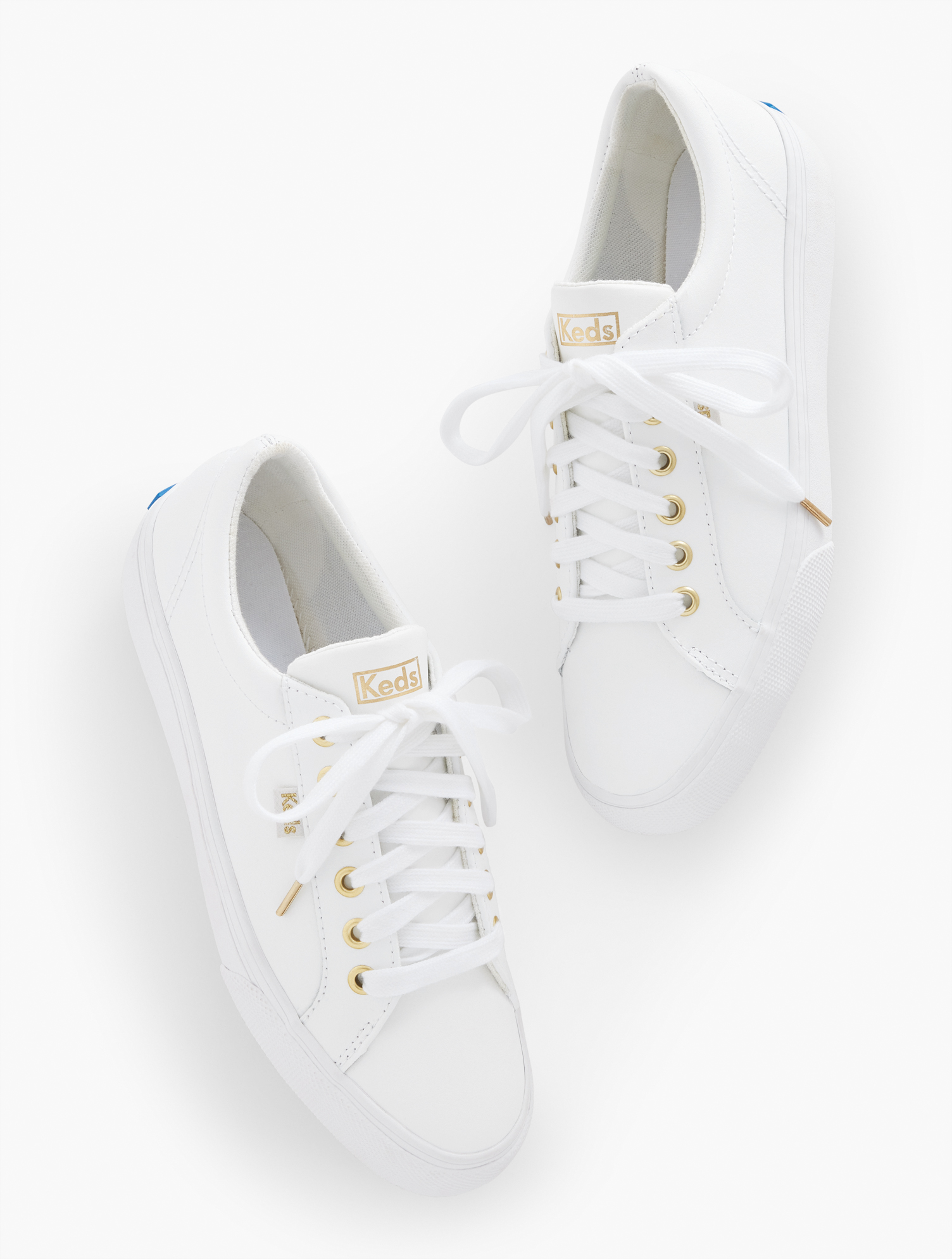 Shop Keds Â® Jump Kick Leather Sneakers - White - 9 1/2 M Talbots