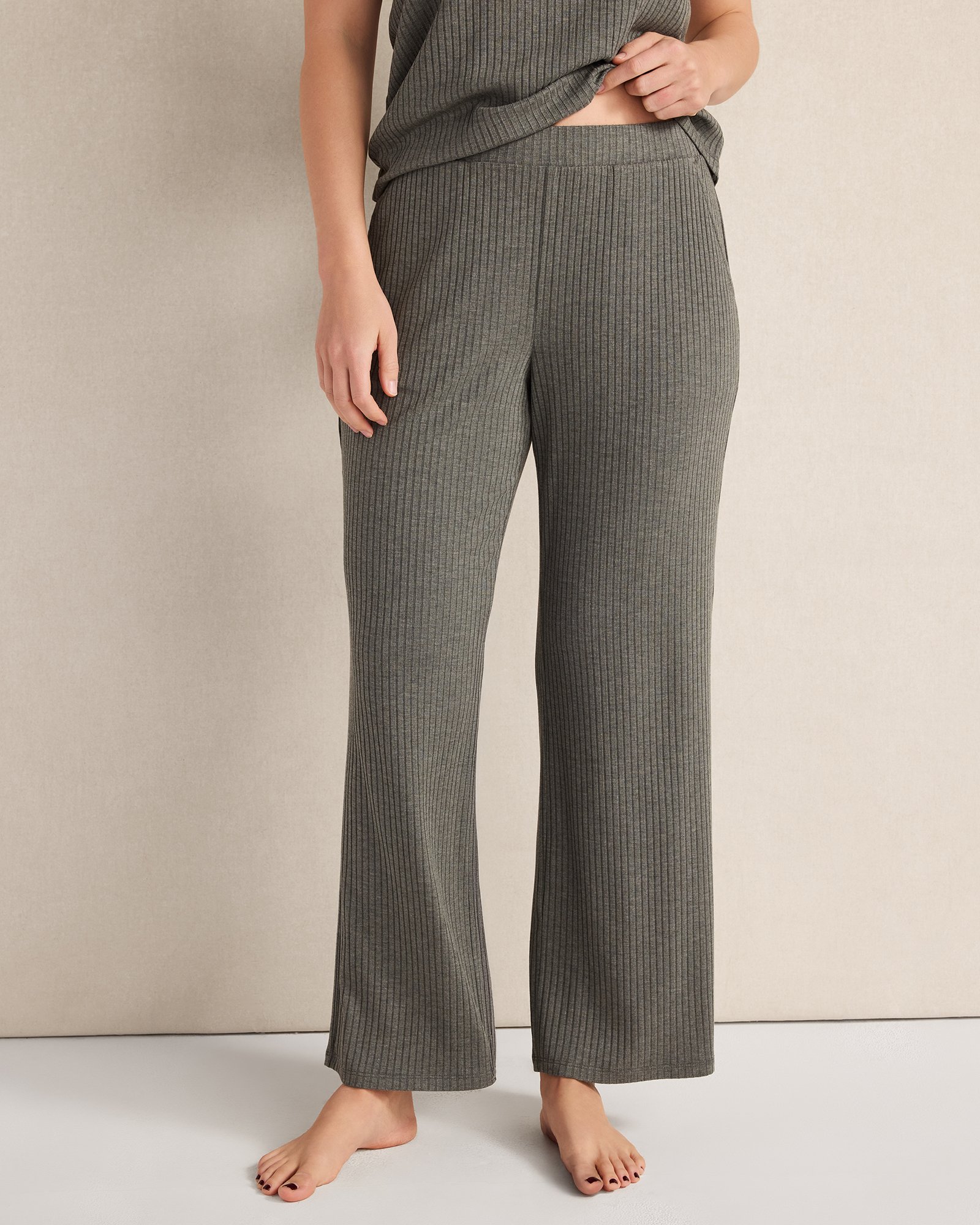 Drapey Rib Knit Pants