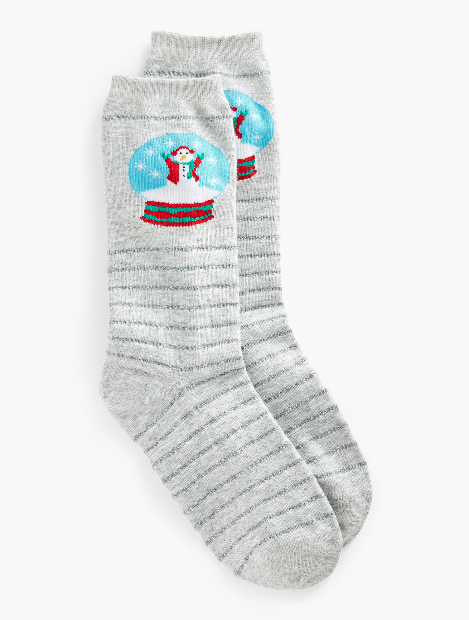 Talbots Snow Globe Trouser Socks - Grey Sky Heather - 001